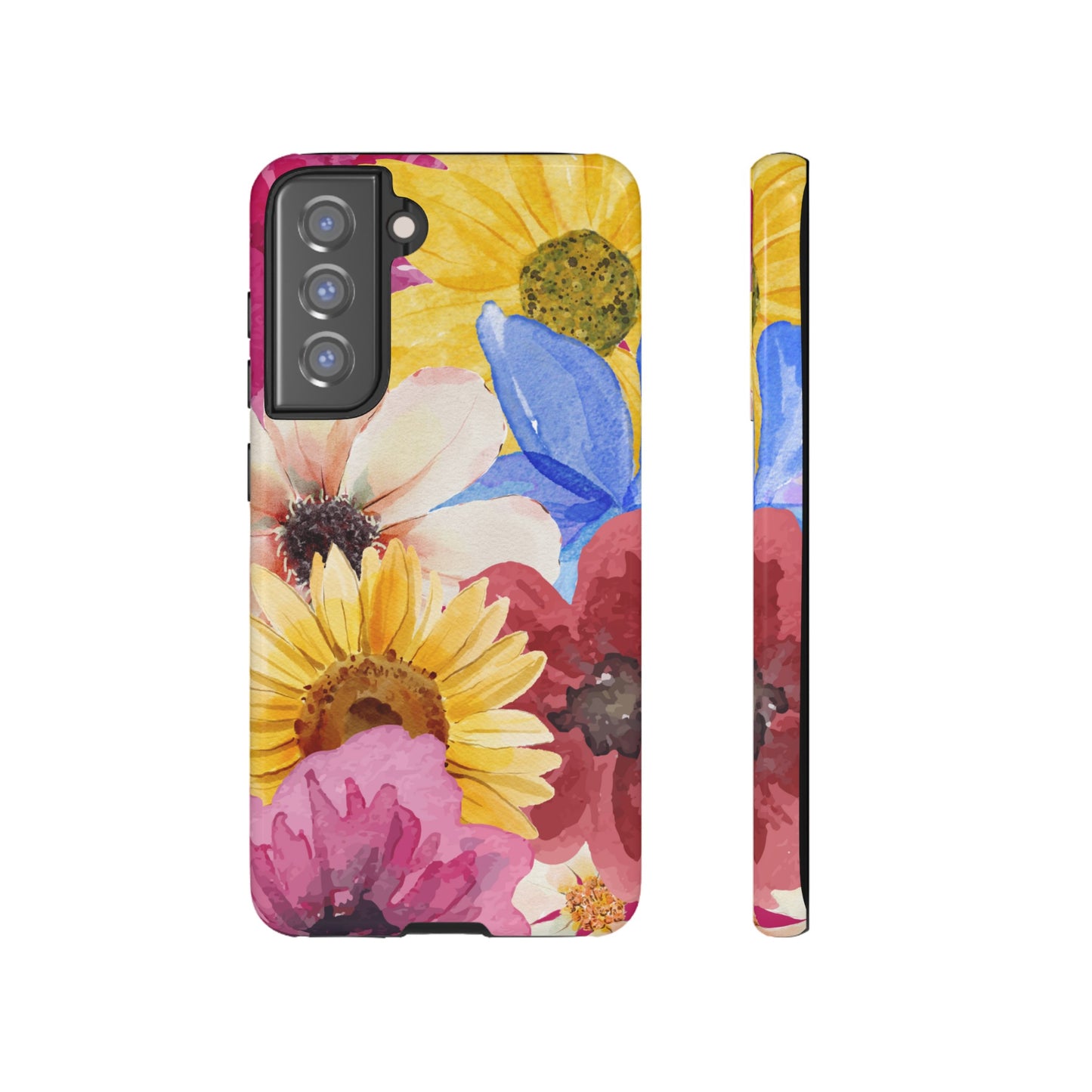 Overlapping Flowers Wallpaper Phone Case | iPhone 15 Plus/ Pro, 14, 13, 12| Google Pixel 7, Pro, 5| Samsung Galaxy S23 All Major Phone Models