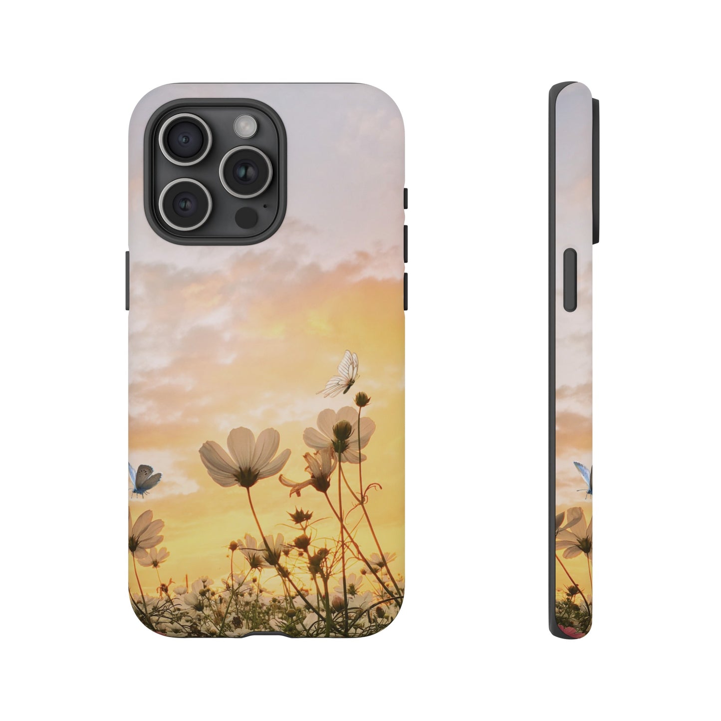 Flowers At Sunset Wallpaper Phone Case | iPhone 15 Plus/ Pro, 14, 13, 12| Google Pixel 7, Pro, 5| Samsung Galaxy S23 All Major Phone Models