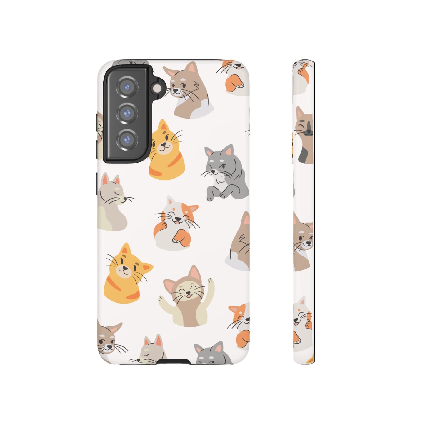 Adorable Cats Wallpaper Phone Case | iPhone 15 Plus/ Pro, 14, 13, 12| Google Pixel 7, Pro, 5| Samsung Galaxy S23 All Major Phone Models