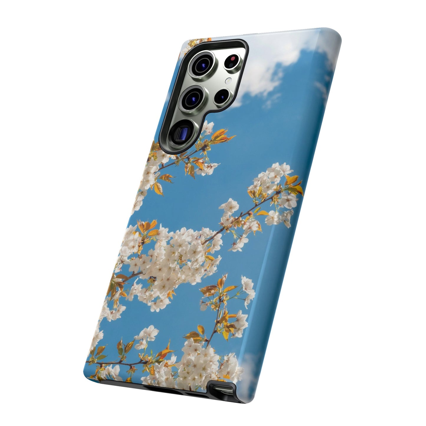 White Blossom Wallpaper Phone Case | iPhone 15 Plus/ Pro, 14, 13, 12| Google Pixel 7, Pro, 5| Samsung Galaxy S23 All Major Phone Models