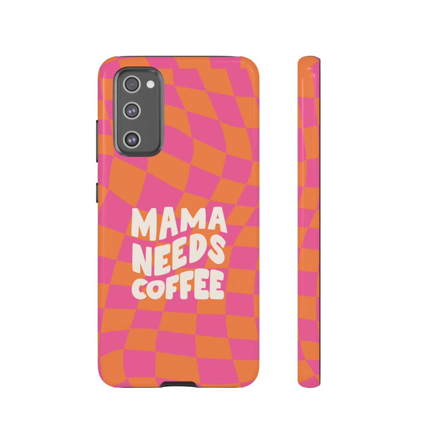 Mama Needs Coffee Wallpaper Phone Case | iPhone 15 Plus/ Pro, 14, 13, 12| Google Pixel 7, Pro, 5| Samsung Galaxy S23 All Major Phone Models