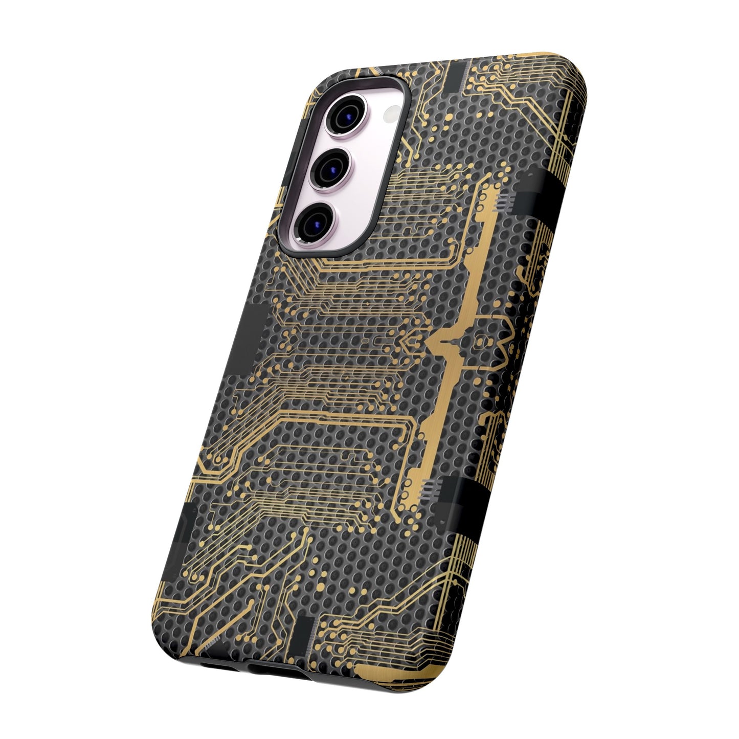 Golden Circuit Board Wallpaper Phone Case | iPhone 15 Plus/ Pro, 14, 13, 12| Google Pixel 7, Pro, 5| Samsung Galaxy S23 All Major Phone Models