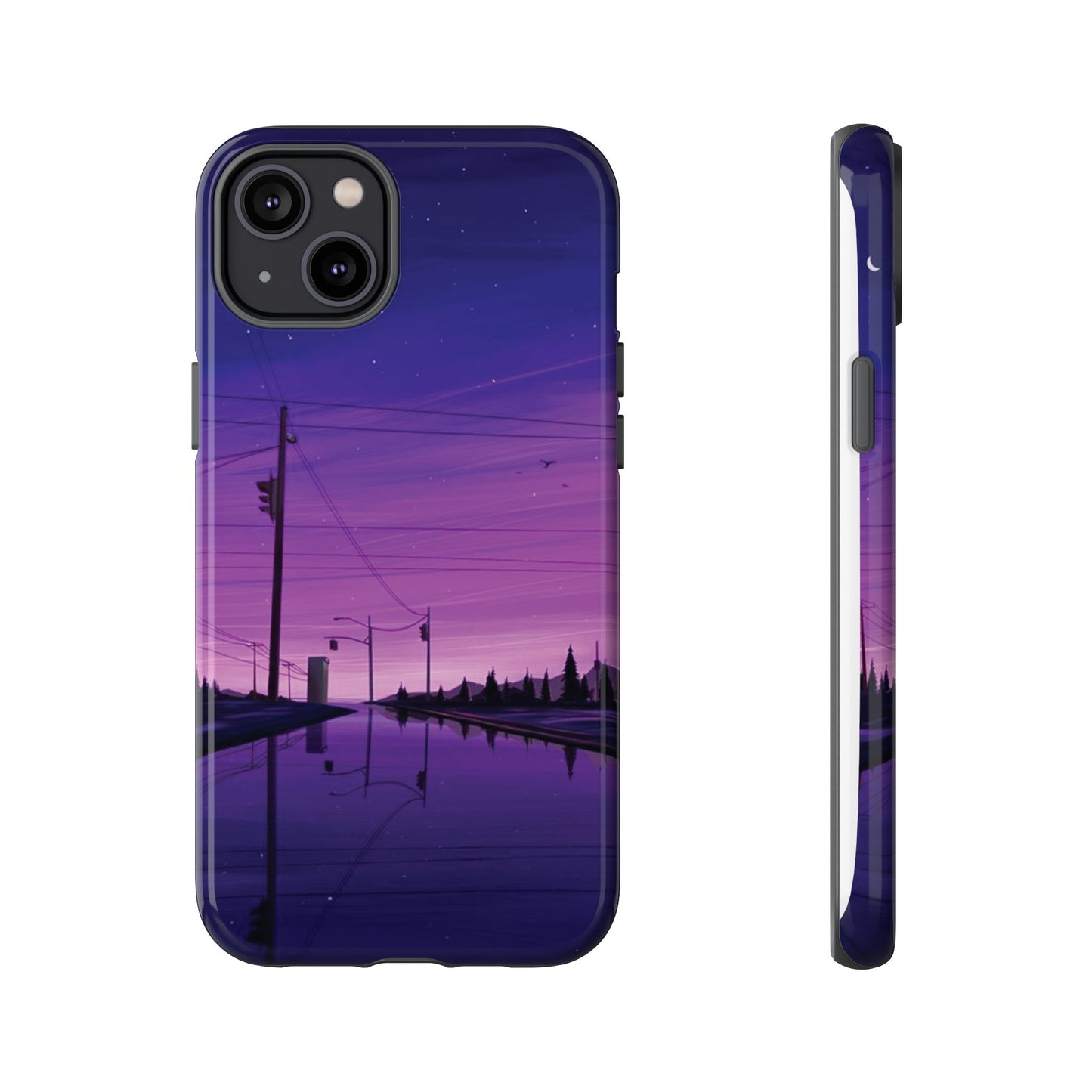 Purple Night Sky Wallpaper Phone Case | iPhone 15 Plus/ Pro, 14, 13, 12| Google Pixel 7, Pro, 5| Samsung Galaxy S23 All Major Phone Models