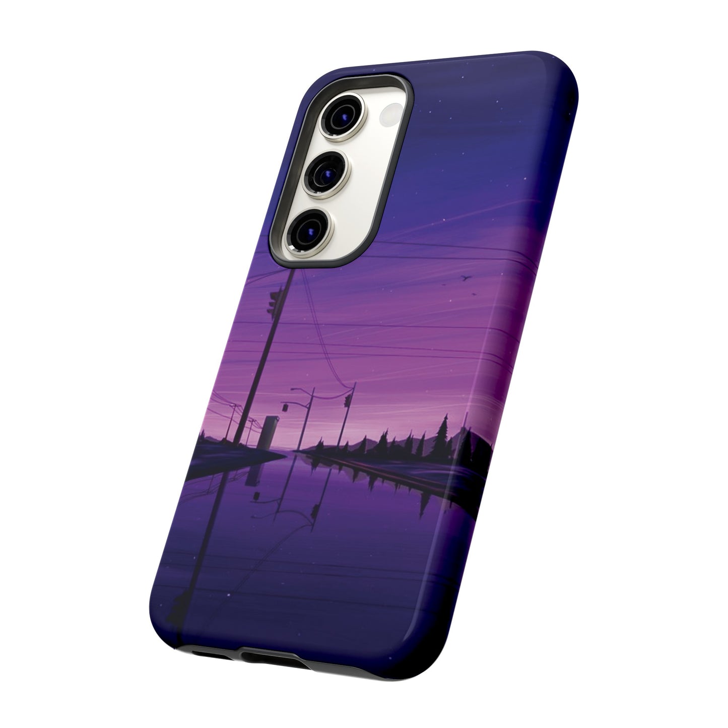 Purple Night Sky Wallpaper Phone Case | iPhone 15 Plus/ Pro, 14, 13, 12| Google Pixel 7, Pro, 5| Samsung Galaxy S23 All Major Phone Models