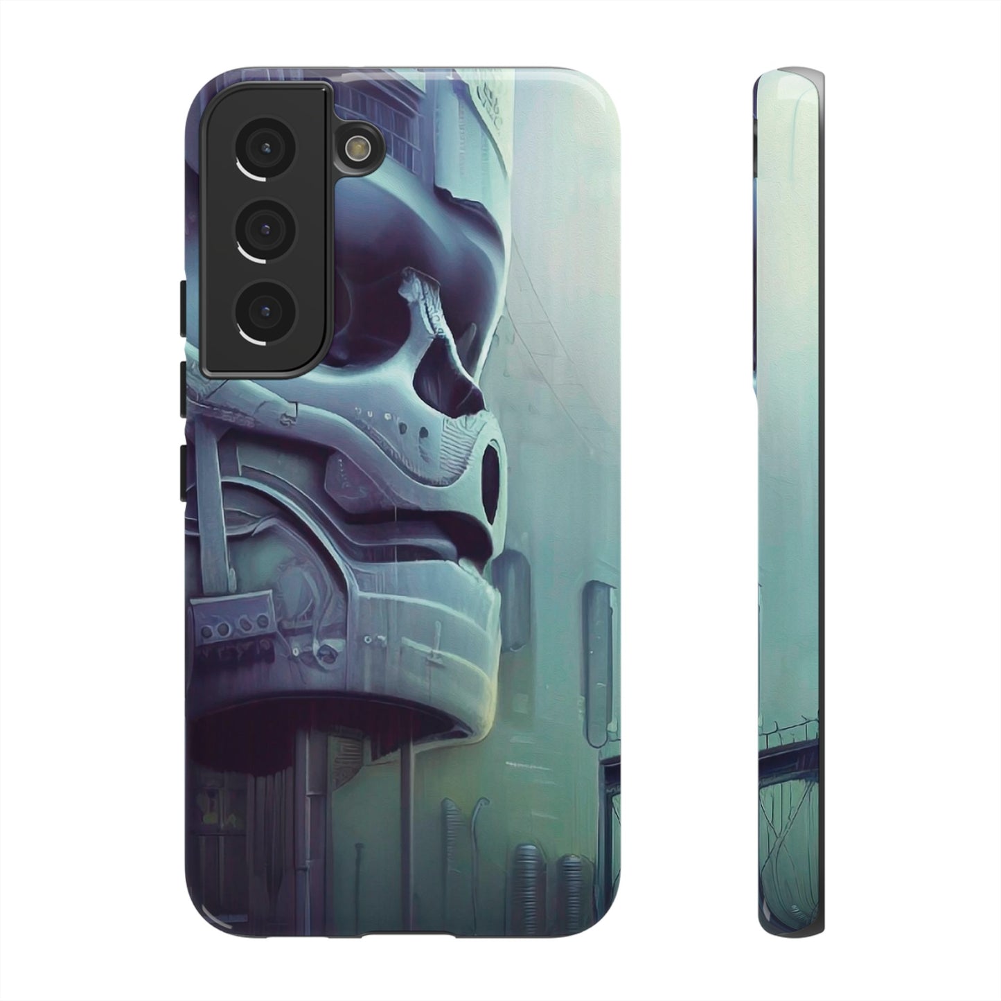 Sci-Fi Skull Wallpaper Phone Case | iPhone 15 Plus/ Pro, 14, 13, 12| Google Pixel 7, Pro, 5| Samsung Galaxy S23 All Major Phone Models