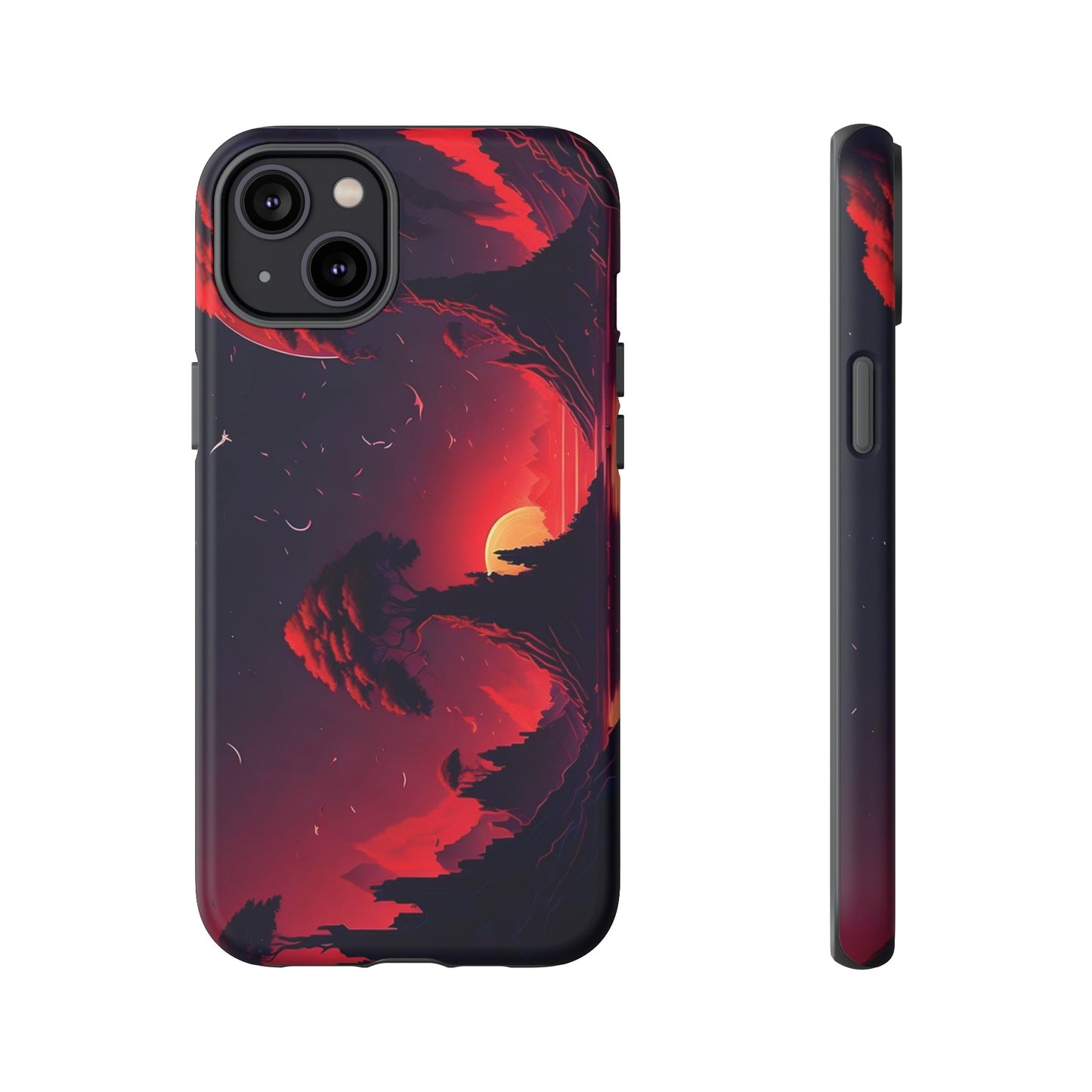 Red Sunset Wallpaper Phone Case | iPhone 15 Plus/ Pro, 14, 13, 12| Google Pixel 7, Pro, 5| Samsung Galaxy S23 All Major Phone Models