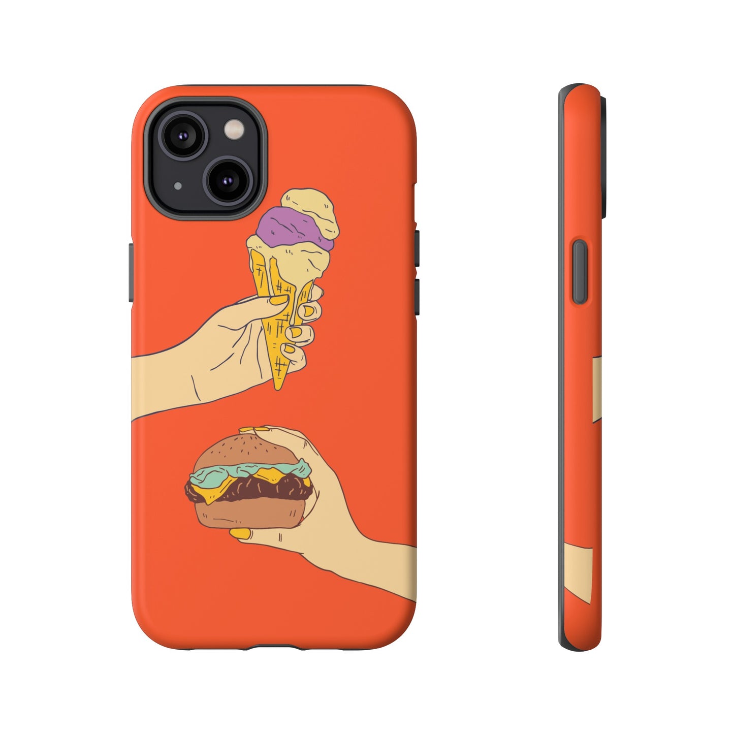 IceCream Or Hamburger? Phone Case | iPhone 15 Plus/ Pro, 14, 13, 12| Google Pixel 7, Pro, 5| Samsung Galaxy S23 All Major Phone Models