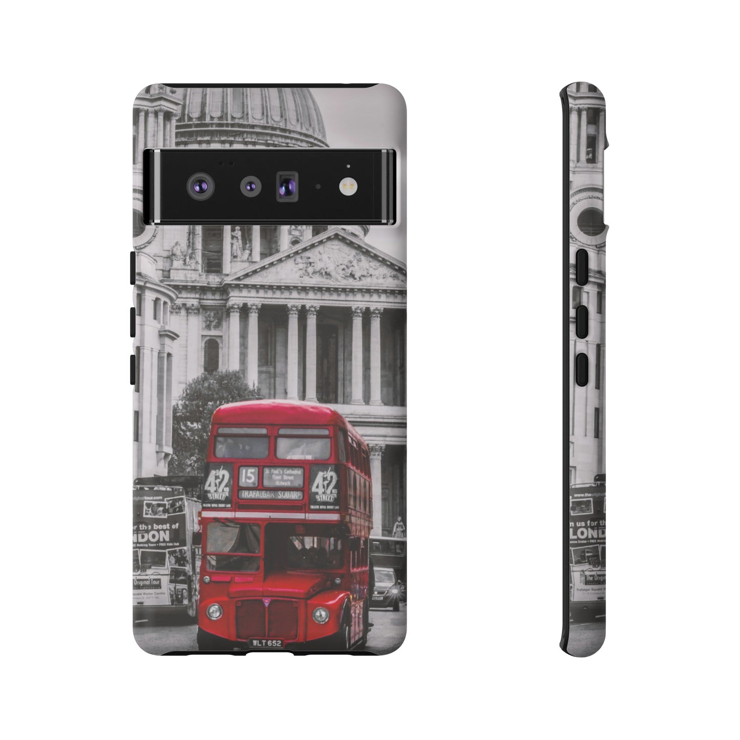 London Bus Wallpaper Phone Case | iPhone 15 Plus/ Pro, 14, 13, 12| Google Pixel 7, Pro, 5| Samsung Galaxy S23 All Major Phone Models