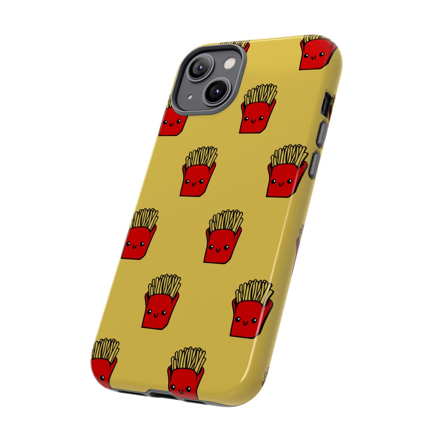 Smiling Fries Wallpaper Phone Case | iPhone 15 Plus/ Pro, 14, 13, 12| Google Pixel 7, Pro, 5| Samsung Galaxy S23 All Major Phone Models