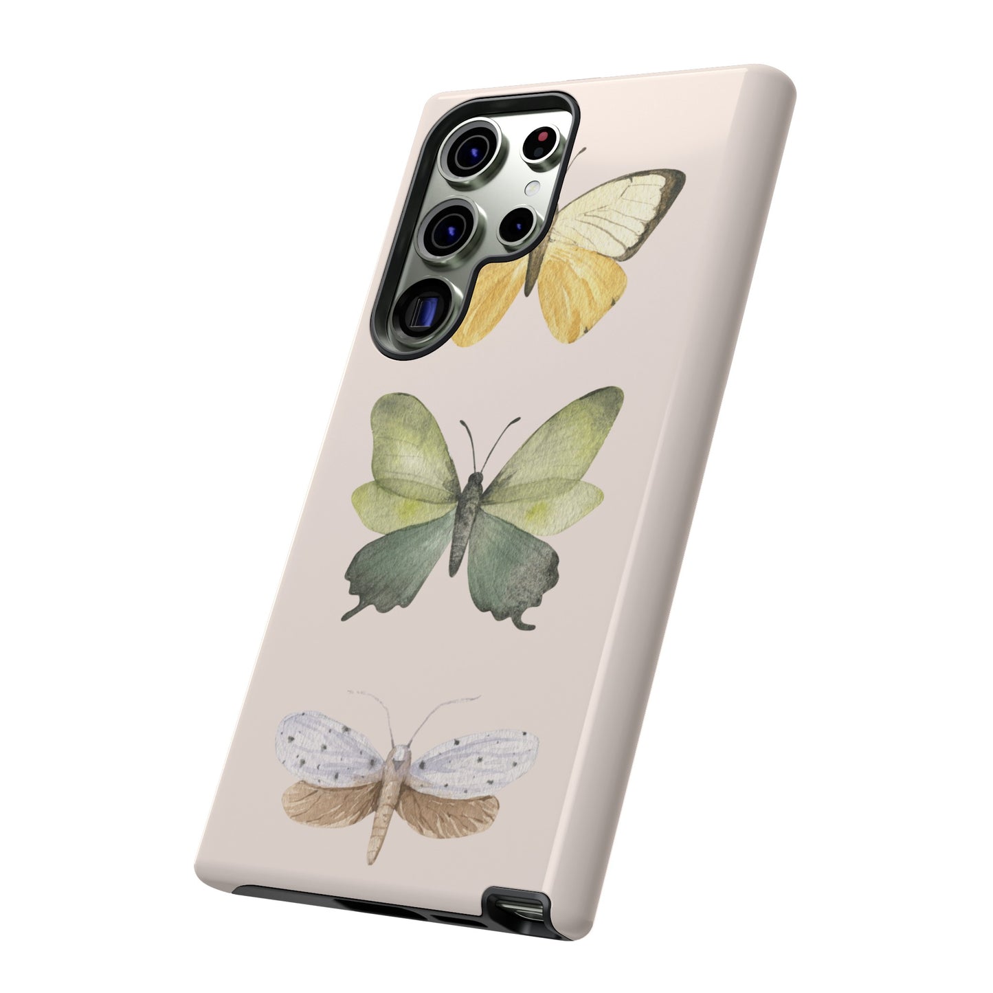 Three Butterflies Wallpaper Phone Case | iPhone 15 Plus/ Pro, 14, 13, 12| Google Pixel 7, Pro, 5| Samsung Galaxy S23 All Major Phone Models