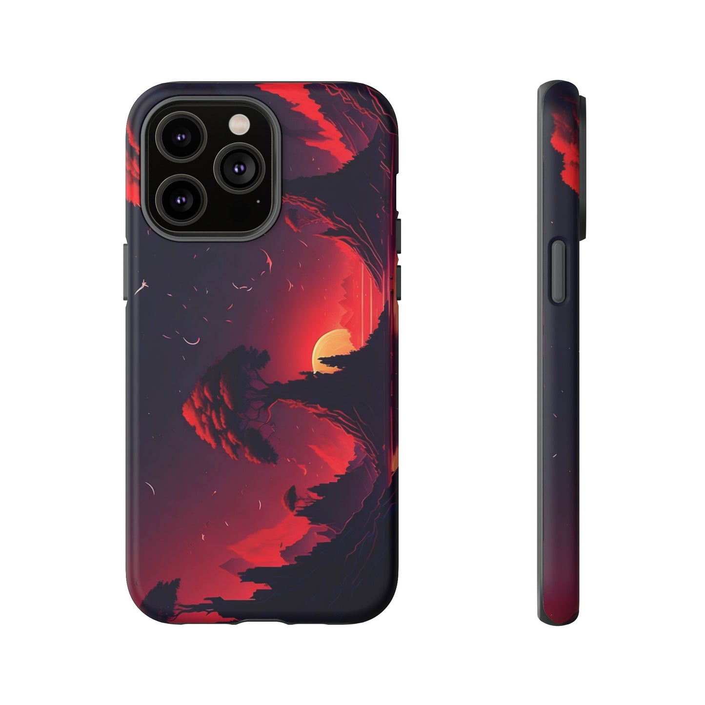 Red Sunset Wallpaper Phone Case | iPhone 15 Plus/ Pro, 14, 13, 12| Google Pixel 7, Pro, 5| Samsung Galaxy S23 All Major Phone Models