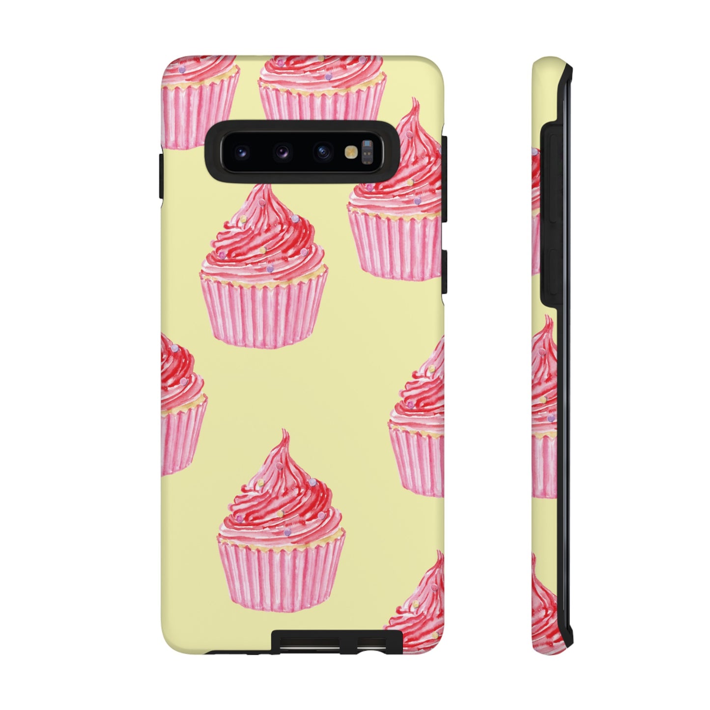 Pink Cupcake Wallpaper Phone Case | iPhone 15 Plus/ Pro, 14, 13, 12| Google Pixel 7, Pro, 5| Samsung Galaxy S23 All Major Phone Models