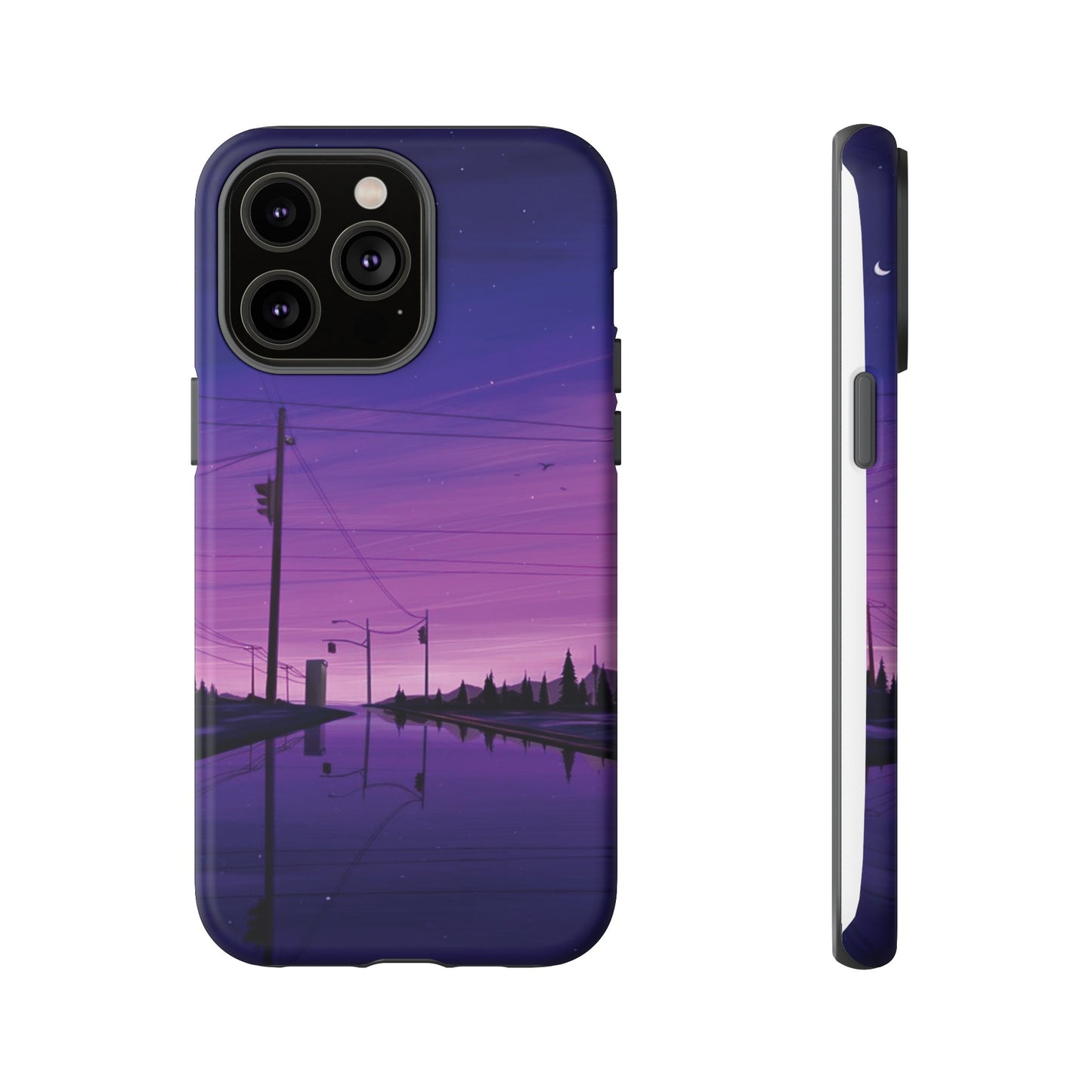 Purple Night Sky Wallpaper Phone Case | iPhone 15 Plus/ Pro, 14, 13, 12| Google Pixel 7, Pro, 5| Samsung Galaxy S23 All Major Phone Models