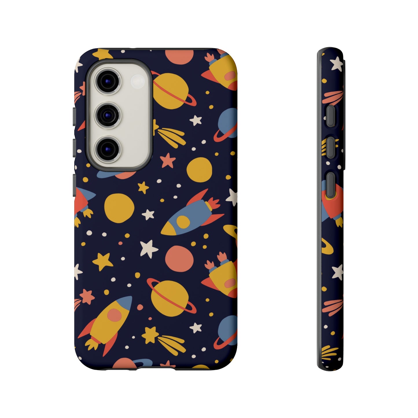 Cartoon Space Wallpaper Phone Case | iPhone 15 Plus/ Pro, 14, 13, 12| Google Pixel 7, Pro, 5| Samsung Galaxy S23 All Major Phone Models