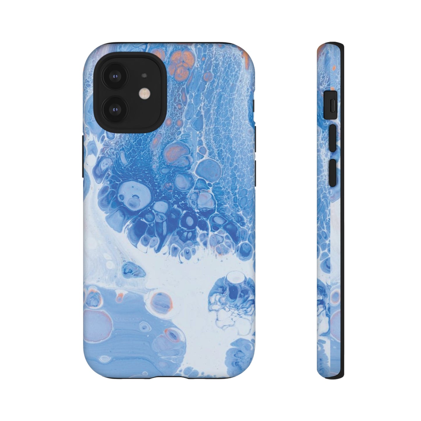 Blue and White Resin Inspired Phone Case |iPhone 15 Plus/ Pro, 14, 13, 12| Google Pixel 7, Pro, 5| Samsung Galaxy S23 All Major Phone Models