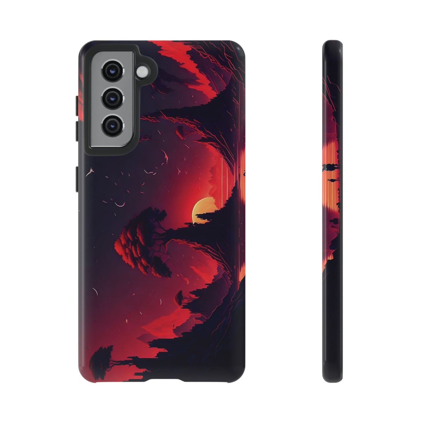 Red Sunset Wallpaper Phone Case | iPhone 15 Plus/ Pro, 14, 13, 12| Google Pixel 7, Pro, 5| Samsung Galaxy S23 All Major Phone Models