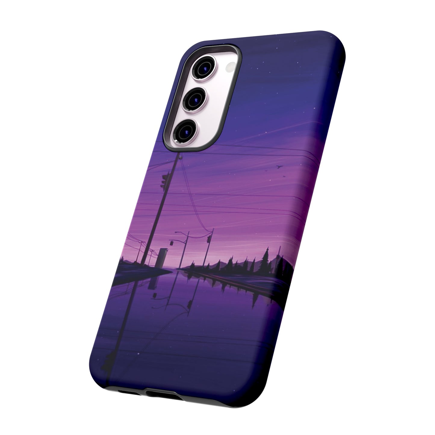 Purple Night Sky Wallpaper Phone Case | iPhone 15 Plus/ Pro, 14, 13, 12| Google Pixel 7, Pro, 5| Samsung Galaxy S23 All Major Phone Models