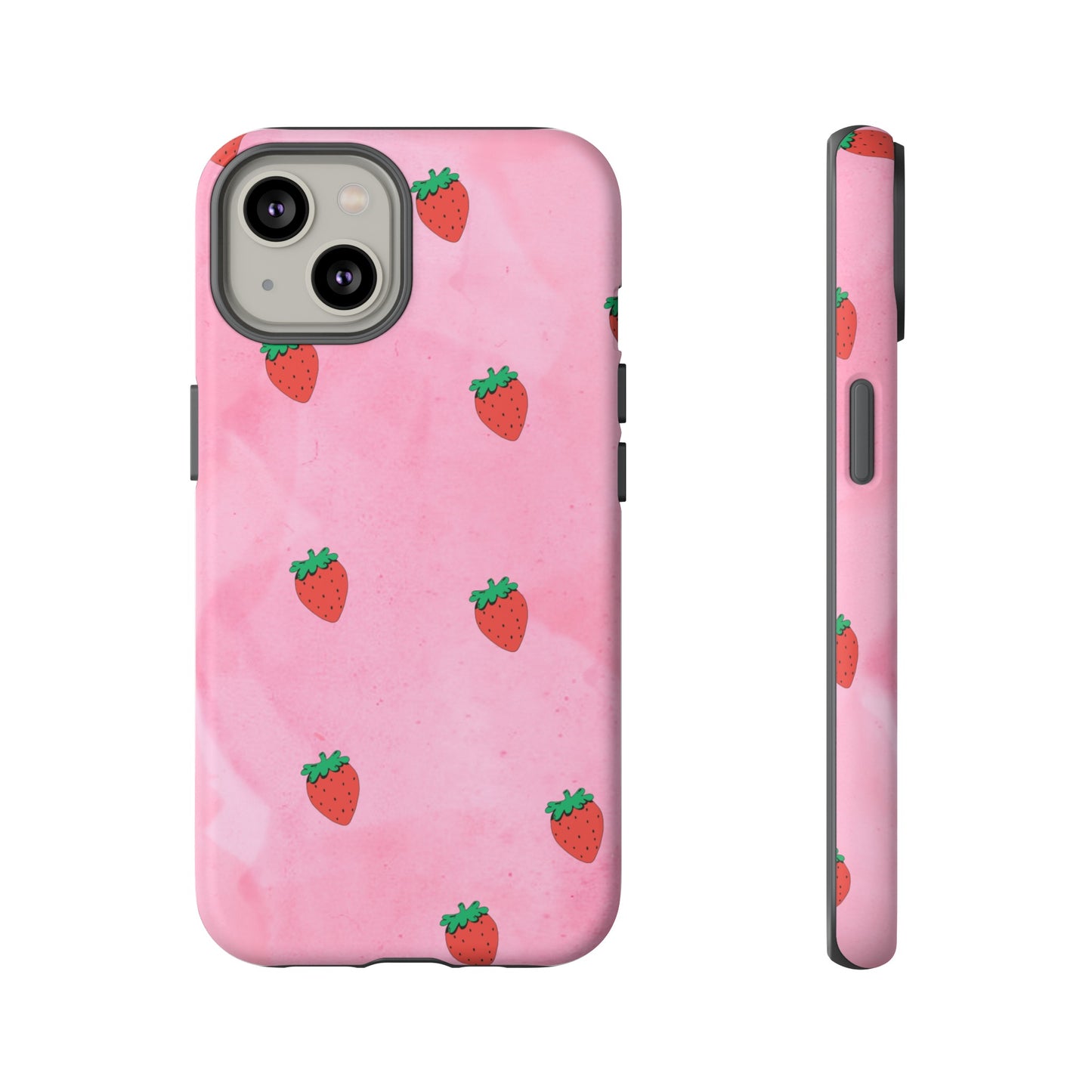 Strawberry Wallpaper Phone Case | iPhone 15 Plus/ Pro, 14, 13, 12| Google Pixel 7, Pro, 5| Samsung Galaxy S23 All Major Phone Models