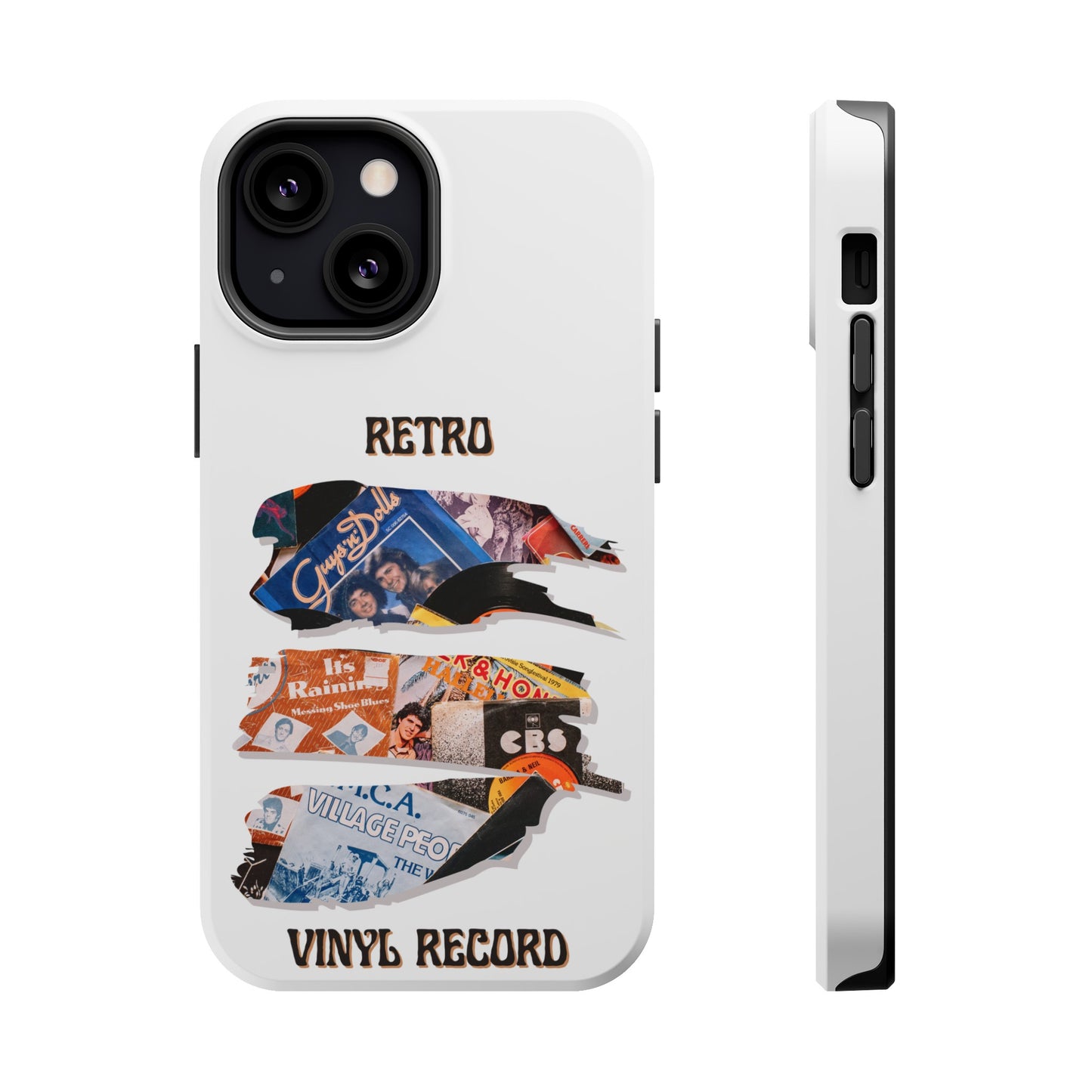 Retro Vinyl Record Phone Case | iPhone 15 Plus/ Pro, 14, 13, 12|