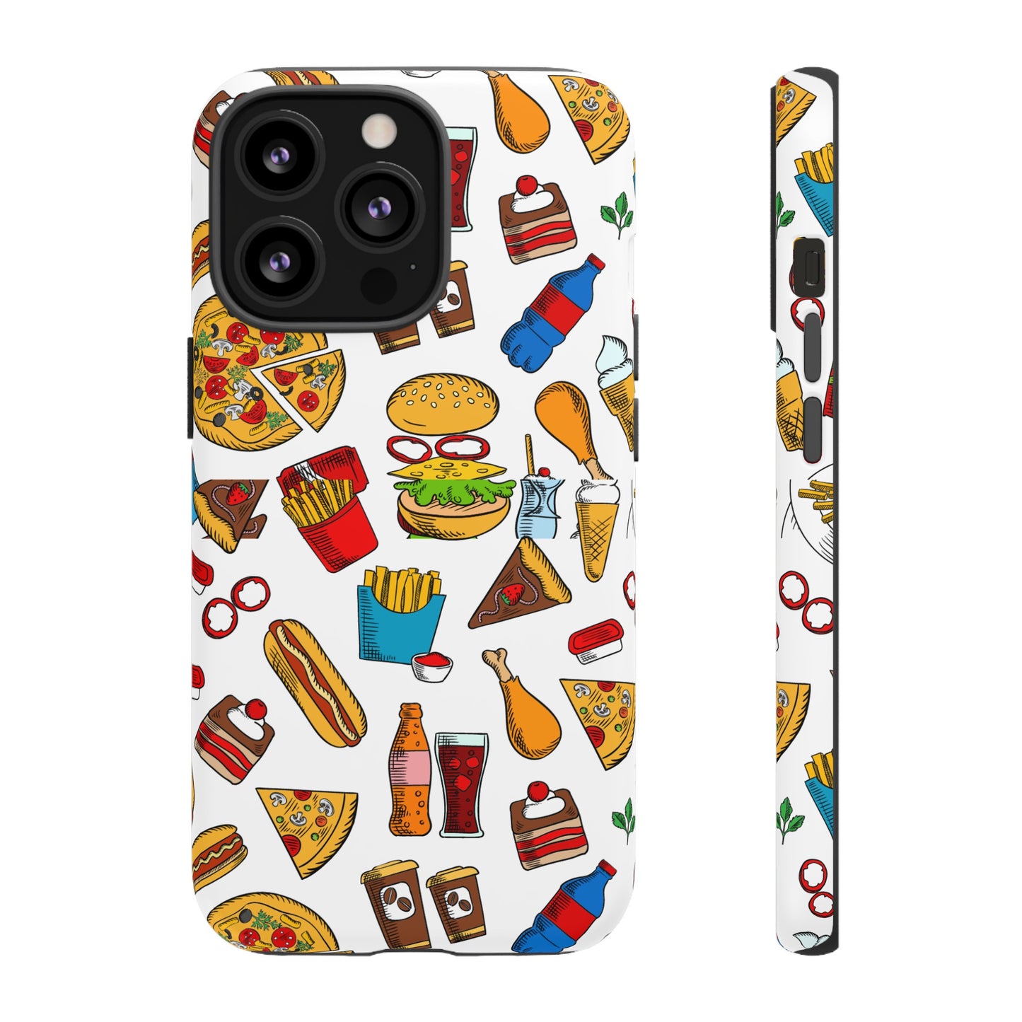 Fast Food Wallpaper Phone Case | iPhone 15 Plus/ Pro, 14, 13, 12| Google Pixel 7, Pro, 5| Samsung Galaxy S23 All Major Phone Models