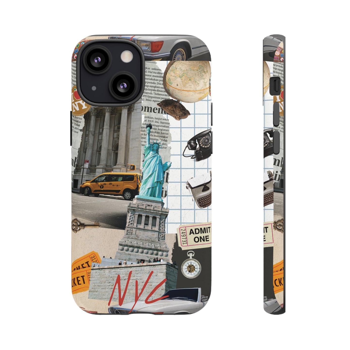 New York City Collage Wallpaper Phone Case | iPhone 15 Plus/ Pro, 14, 13, 12| Google Pixel 7, Pro, 5| Samsung Galaxy S23 All Major Phone Models