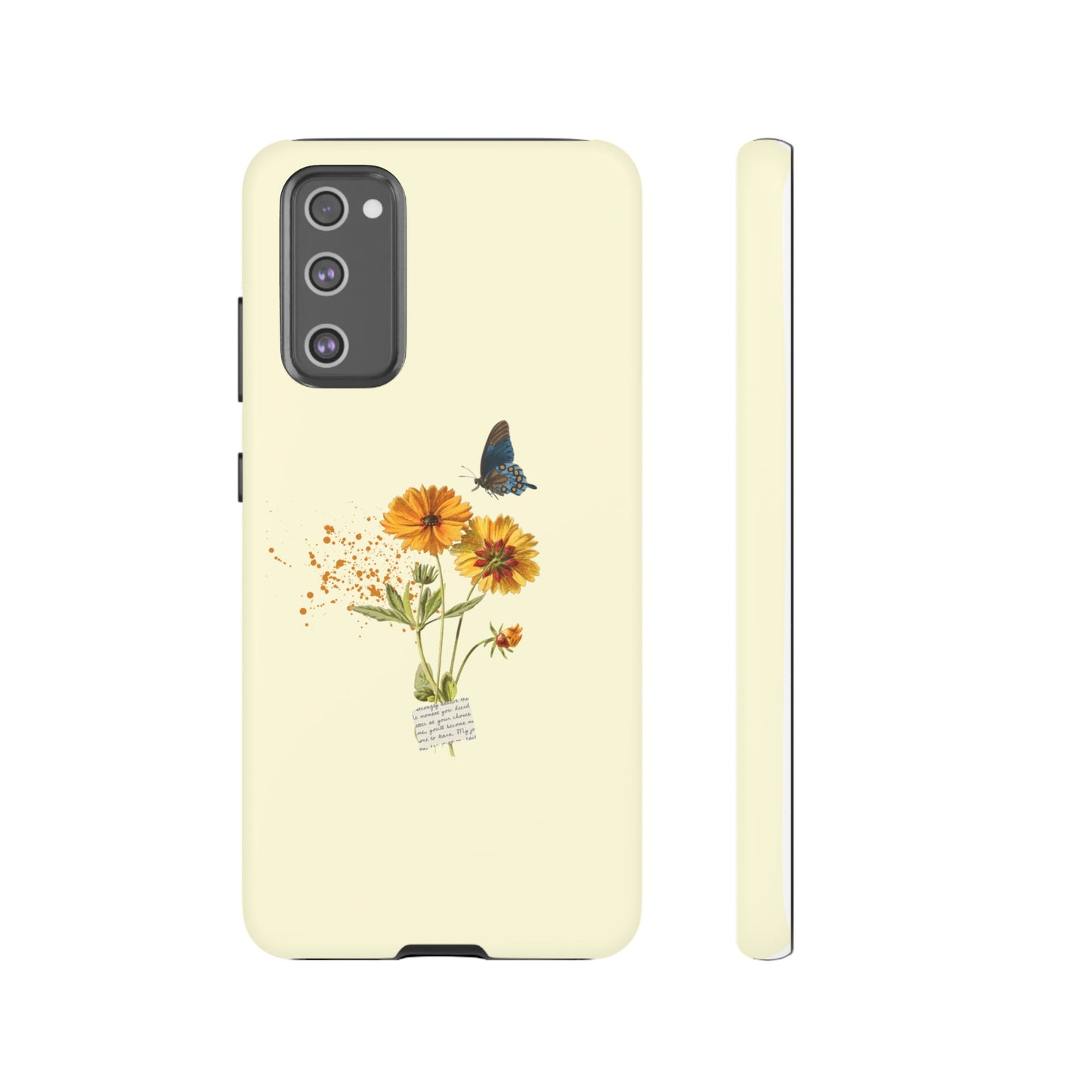 Butterfly Sunflowers Phone Case | iPhone 15 Plus/ Pro, 14, 13, 12| Google Pixel 7, Pro, 5| Samsung Galaxy S23 All Major Phone Models