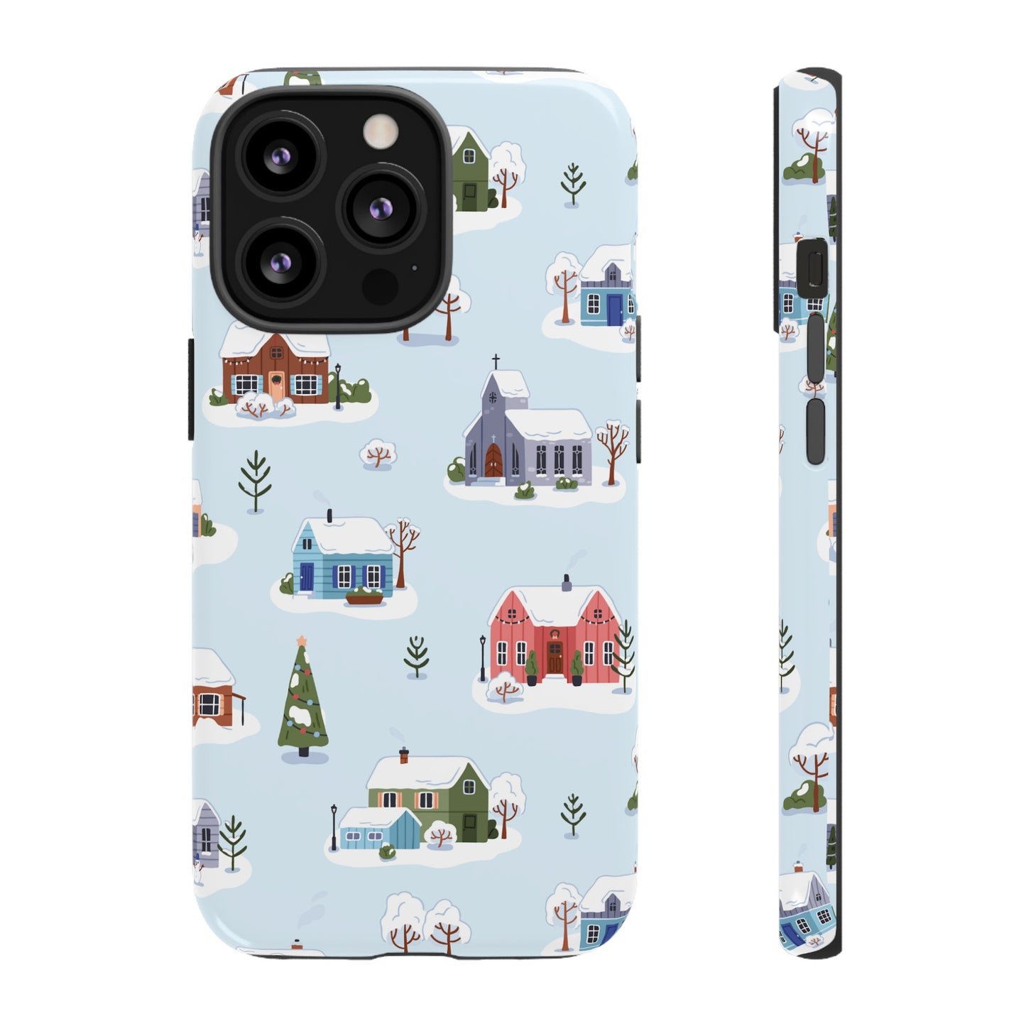 Snowy Merry Christmas Wallpaper Phone Case | iPhone 15 Plus/ Pro, 14, 13, 12| Google Pixel 7, Pro, 5| Samsung Galaxy S23 All Major Phone Models