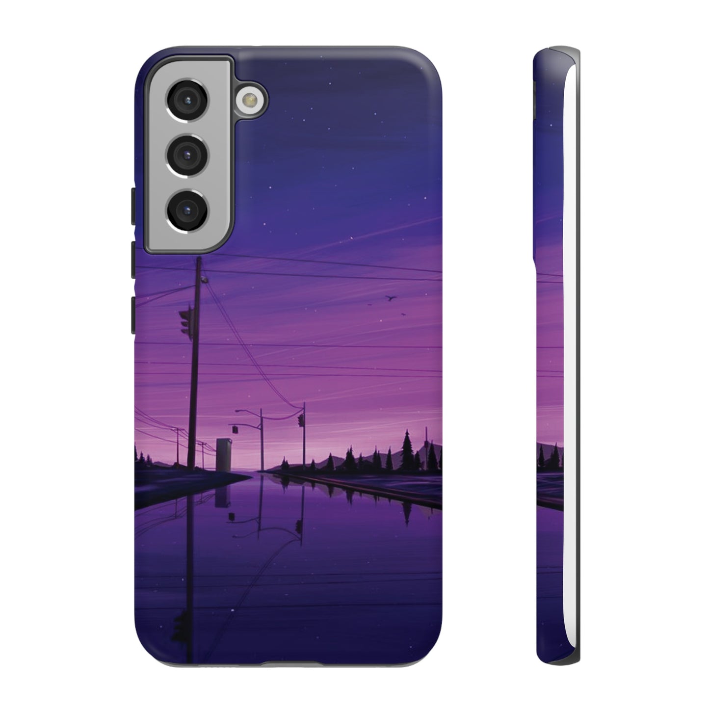 Purple Night Sky Wallpaper Phone Case | iPhone 15 Plus/ Pro, 14, 13, 12| Google Pixel 7, Pro, 5| Samsung Galaxy S23 All Major Phone Models