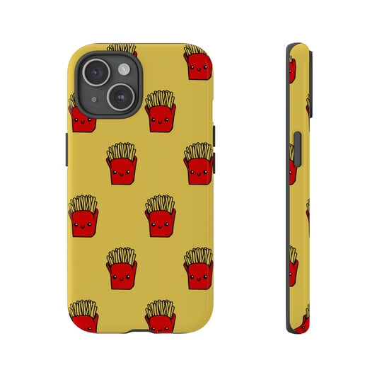 Smiling Fries Wallpaper Phone Case | iPhone 15 Plus/ Pro, 14, 13, 12| Google Pixel 7, Pro, 5| Samsung Galaxy S23 All Major Phone Models