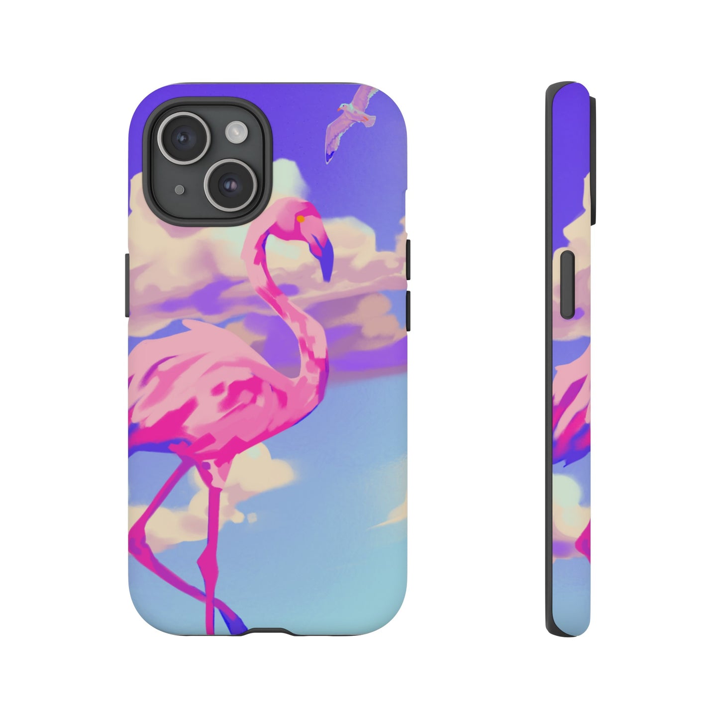 Flamingo In The Clouds Phone Case | iPhone 15 Plus/ Pro, 14, 13, 12| Google Pixel 7, Pro, 5| Samsung Galaxy S23 All Major Phone Models