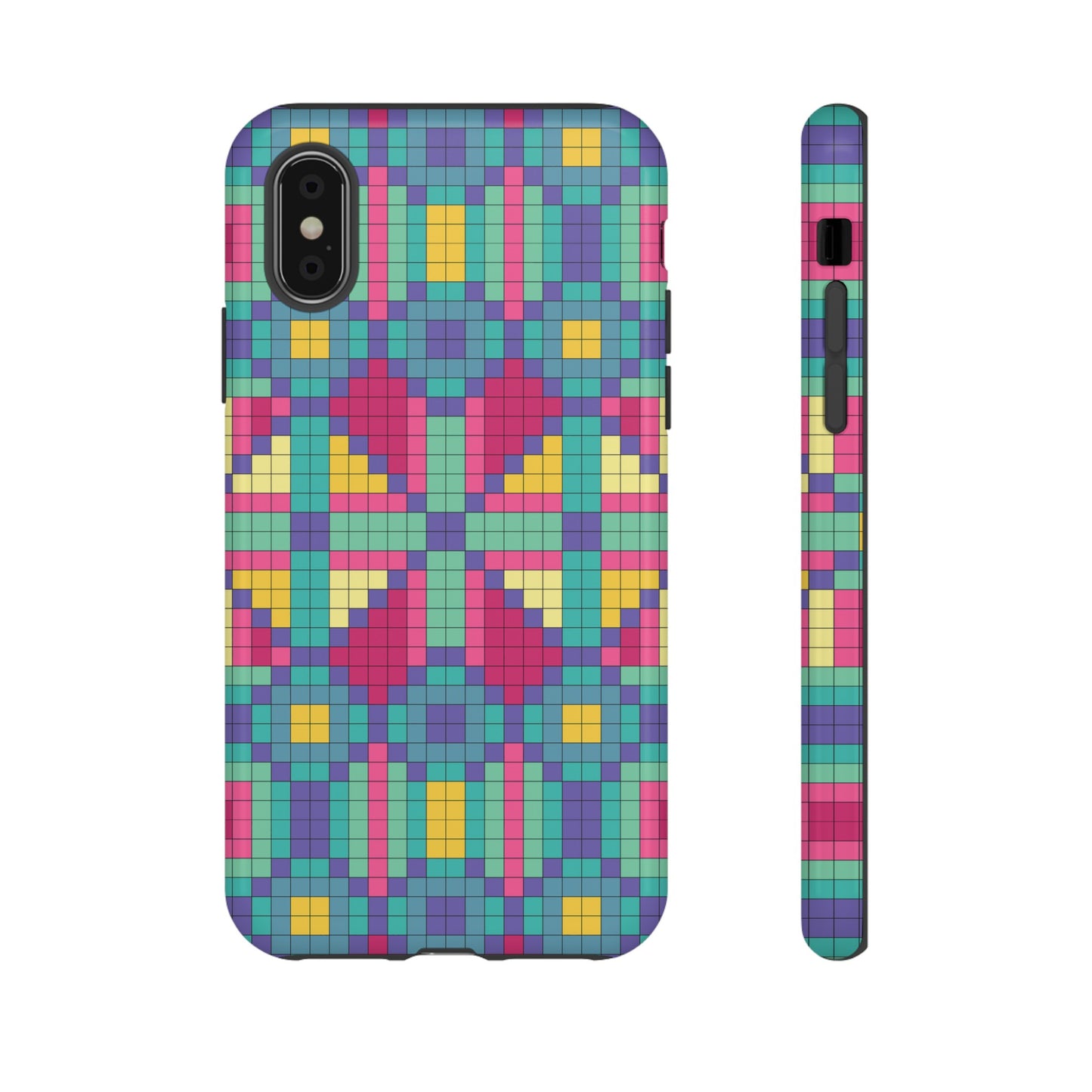 Block Geometric Wallpaper Phone Case | iPhone 15 Plus/ Pro, 14, 13, 12| Google Pixel 7, Pro, 5| Samsung Galaxy S23 All Major Phone Models