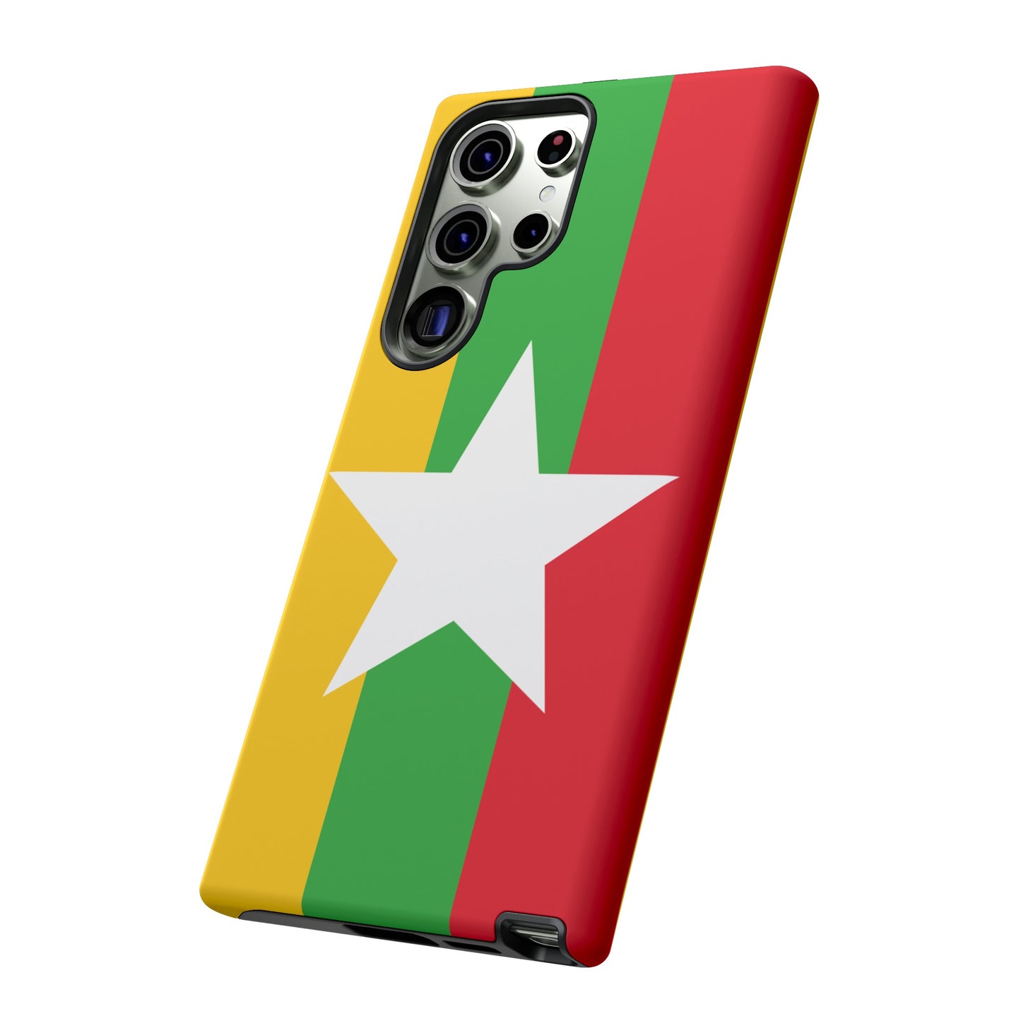 Myanmar Flag Phone Case | iPhone 15 Plus/ Pro, 14, 13, 12| Google Pixel 7, Pro, 5| Samsung Galaxy S23 All Major Phone Models