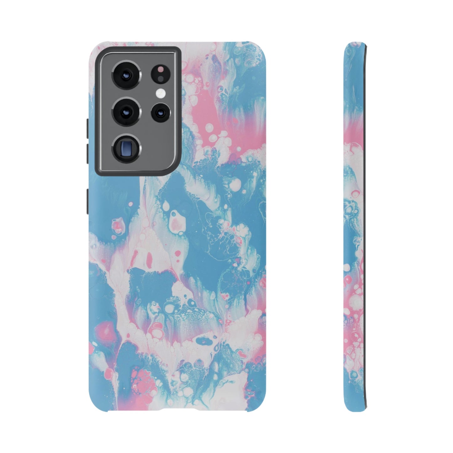 Baby Pink & Blue Resin Inspired Phone Case |iPhone 15 Plus/ Pro, 14, 13, 12|Google Pixel 7, Pro, 5|Samsung Galaxy S23 All Major Phone Models