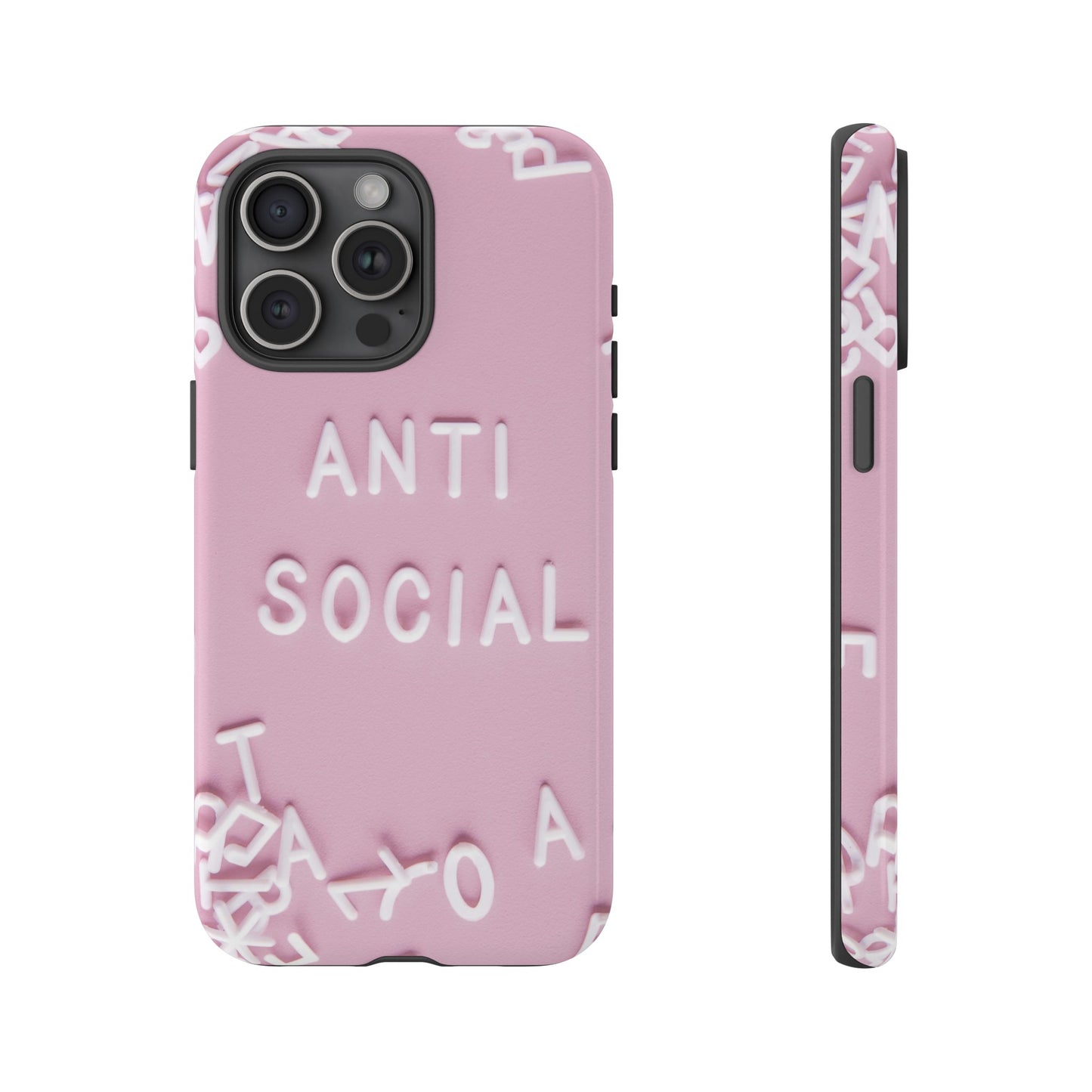 Anti Social Phone Case | iPhone 15 Plus/ Pro, 14, 13, 12| Google Pixel 7, Pro, 5| Samsung Galaxy S23 All Major Phone Models