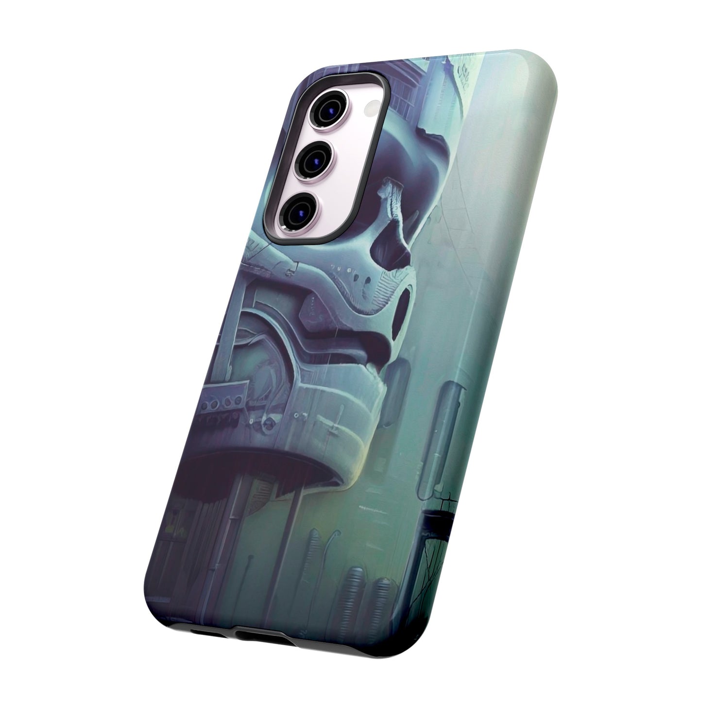 Sci-Fi Skull Wallpaper Phone Case | iPhone 15 Plus/ Pro, 14, 13, 12| Google Pixel 7, Pro, 5| Samsung Galaxy S23 All Major Phone Models