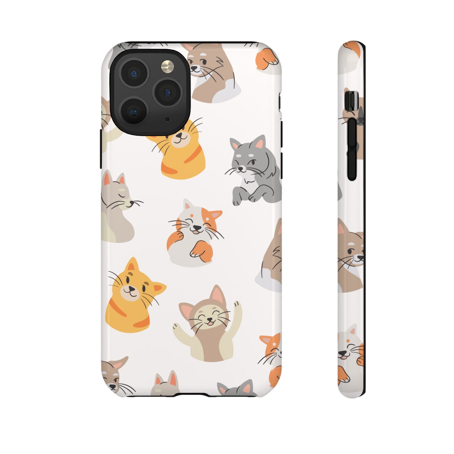 Adorable Cats Wallpaper Phone Case | iPhone 15 Plus/ Pro, 14, 13, 12| Google Pixel 7, Pro, 5| Samsung Galaxy S23 All Major Phone Models