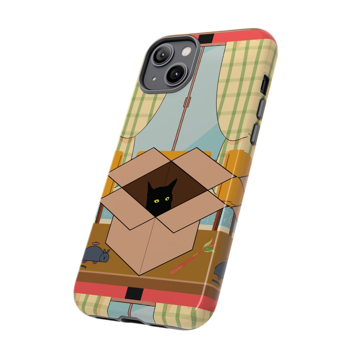 Cat In The Box Phone Case | iPhone 15 Plus/ Pro, 14, 13, 12| Google Pixel 7, Pro, 5| Samsung Galaxy S23 All Major Phone Models