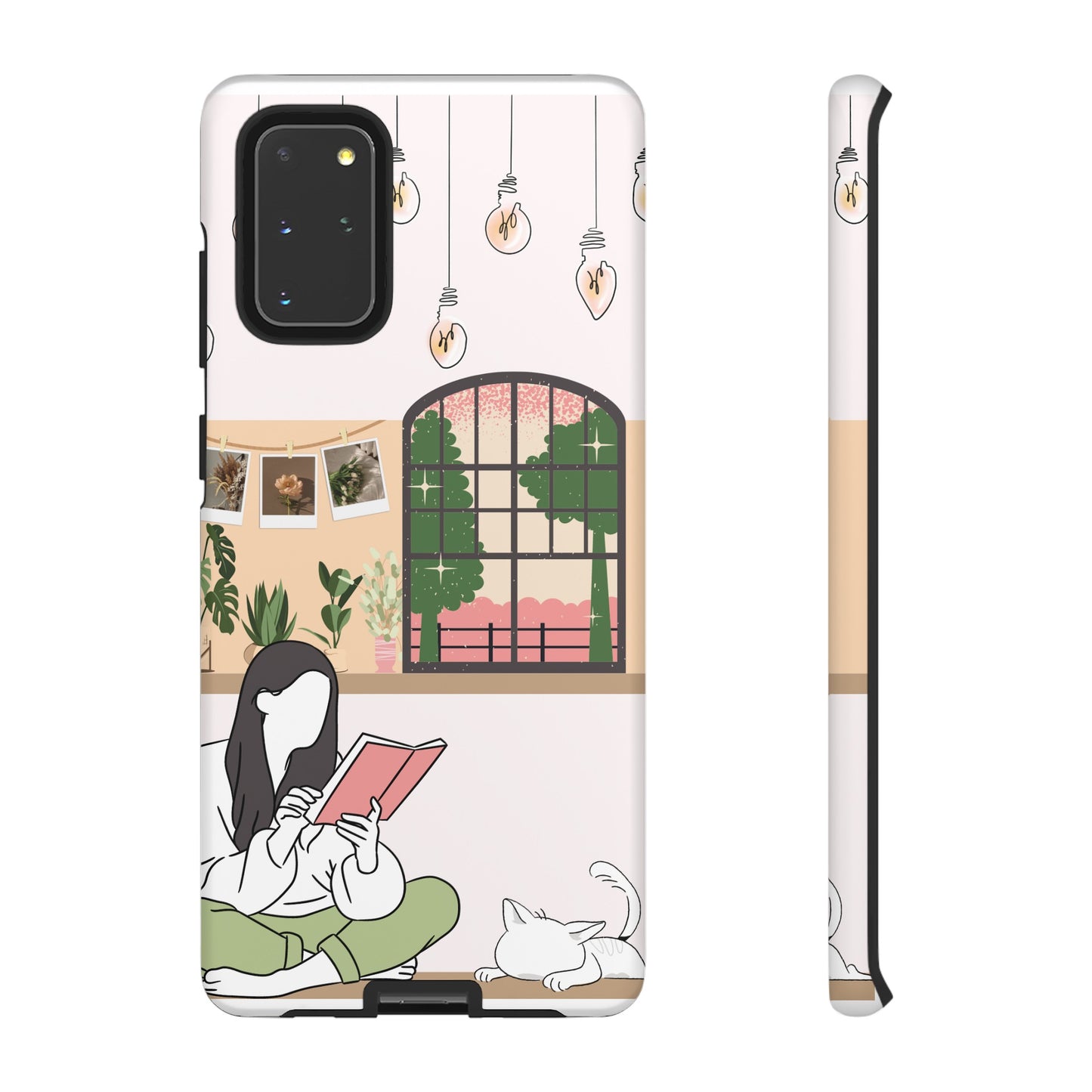 Girl and Cat Wallpaper Phone Case | iPhone 15 Plus/ Pro, 14, 13, 12| Google Pixel 7, Pro, 5| Samsung Galaxy S23 All Major Phone Models