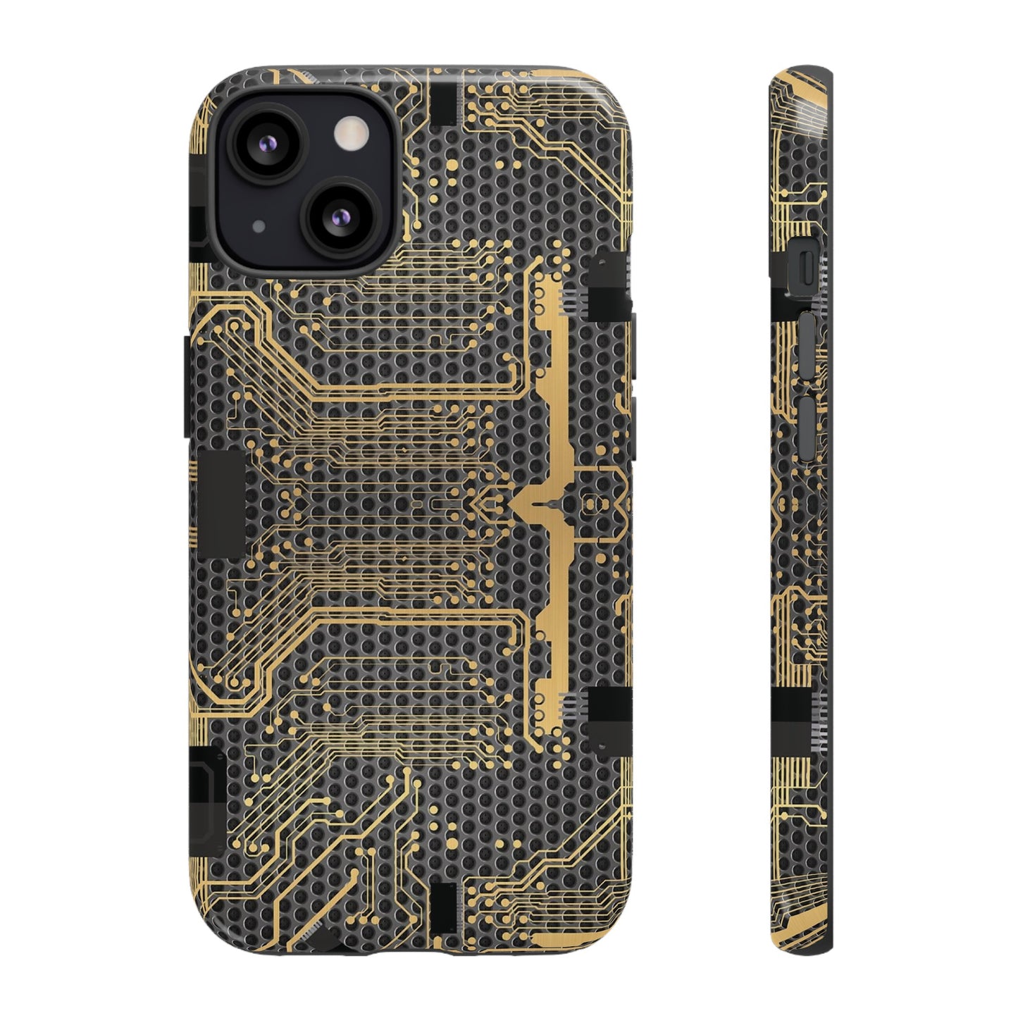 Golden Circuit Board Wallpaper Phone Case | iPhone 15 Plus/ Pro, 14, 13, 12| Google Pixel 7, Pro, 5| Samsung Galaxy S23 All Major Phone Models