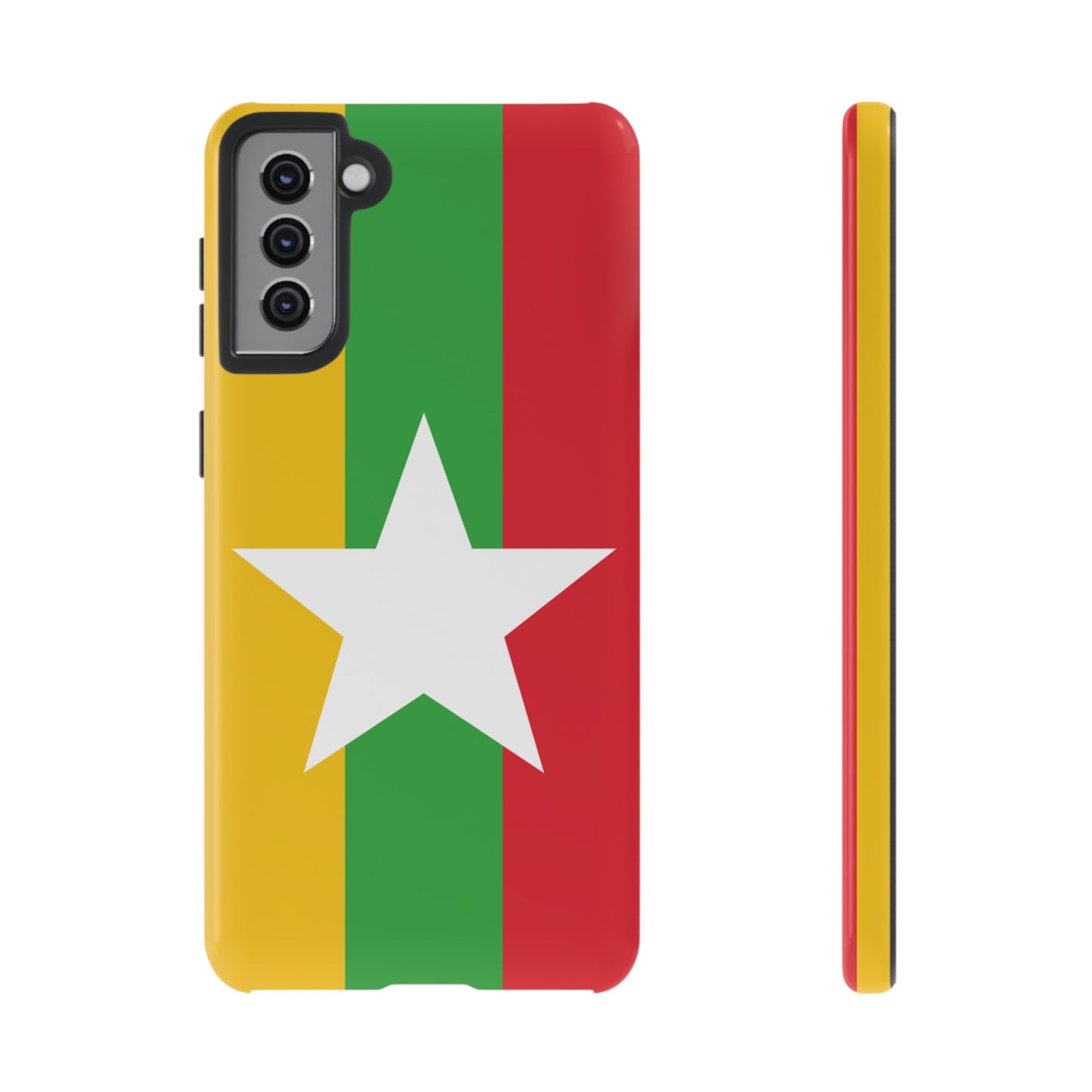 Myanmar Flag Phone Case | iPhone 15 Plus/ Pro, 14, 13, 12| Google Pixel 7, Pro, 5| Samsung Galaxy S23 All Major Phone Models