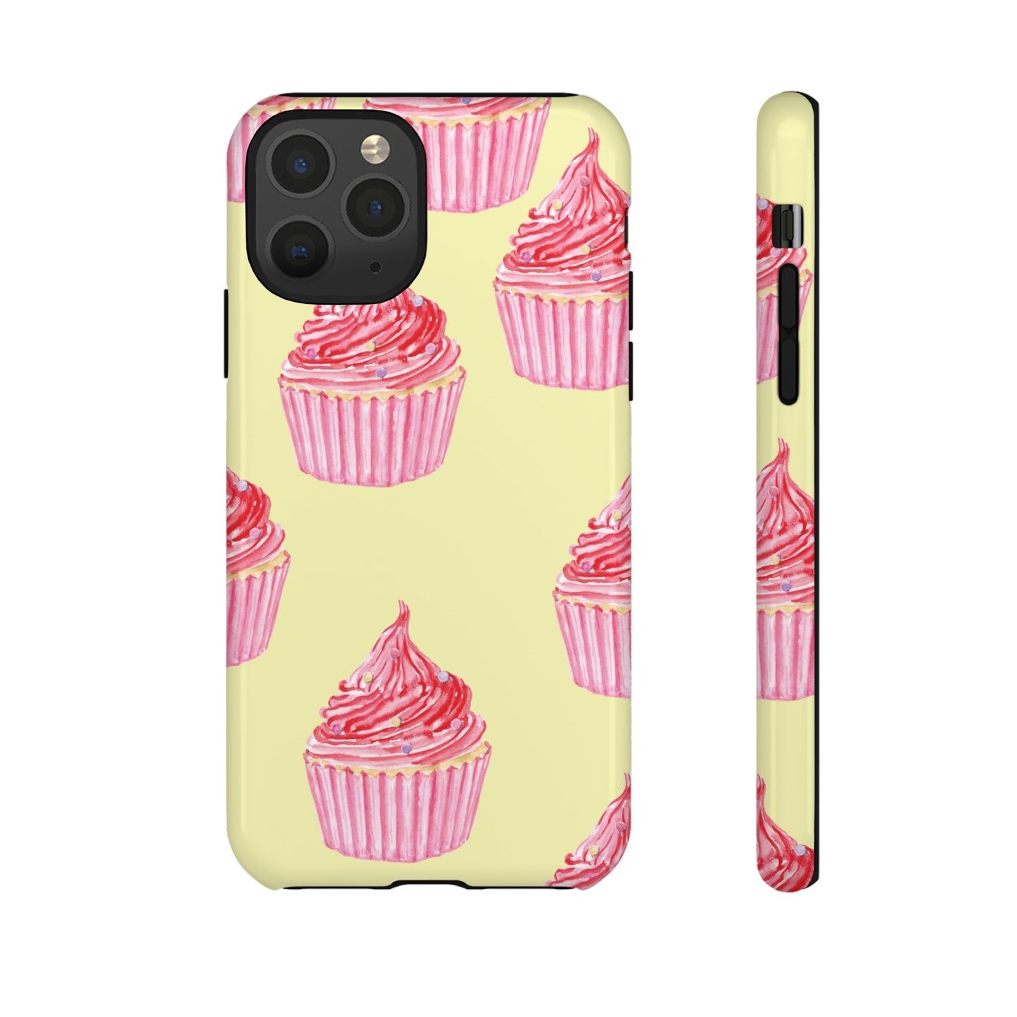 Pink Cupcake Wallpaper Phone Case | iPhone 15 Plus/ Pro, 14, 13, 12| Google Pixel 7, Pro, 5| Samsung Galaxy S23 All Major Phone Models