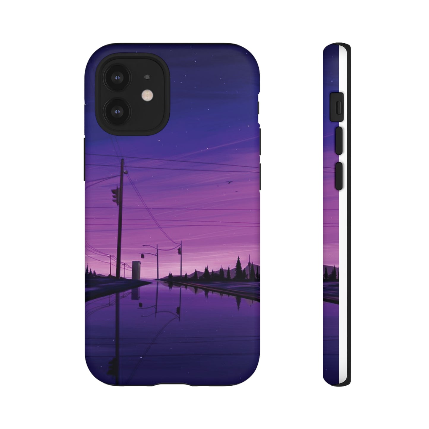 Purple Night Sky Wallpaper Phone Case | iPhone 15 Plus/ Pro, 14, 13, 12| Google Pixel 7, Pro, 5| Samsung Galaxy S23 All Major Phone Models