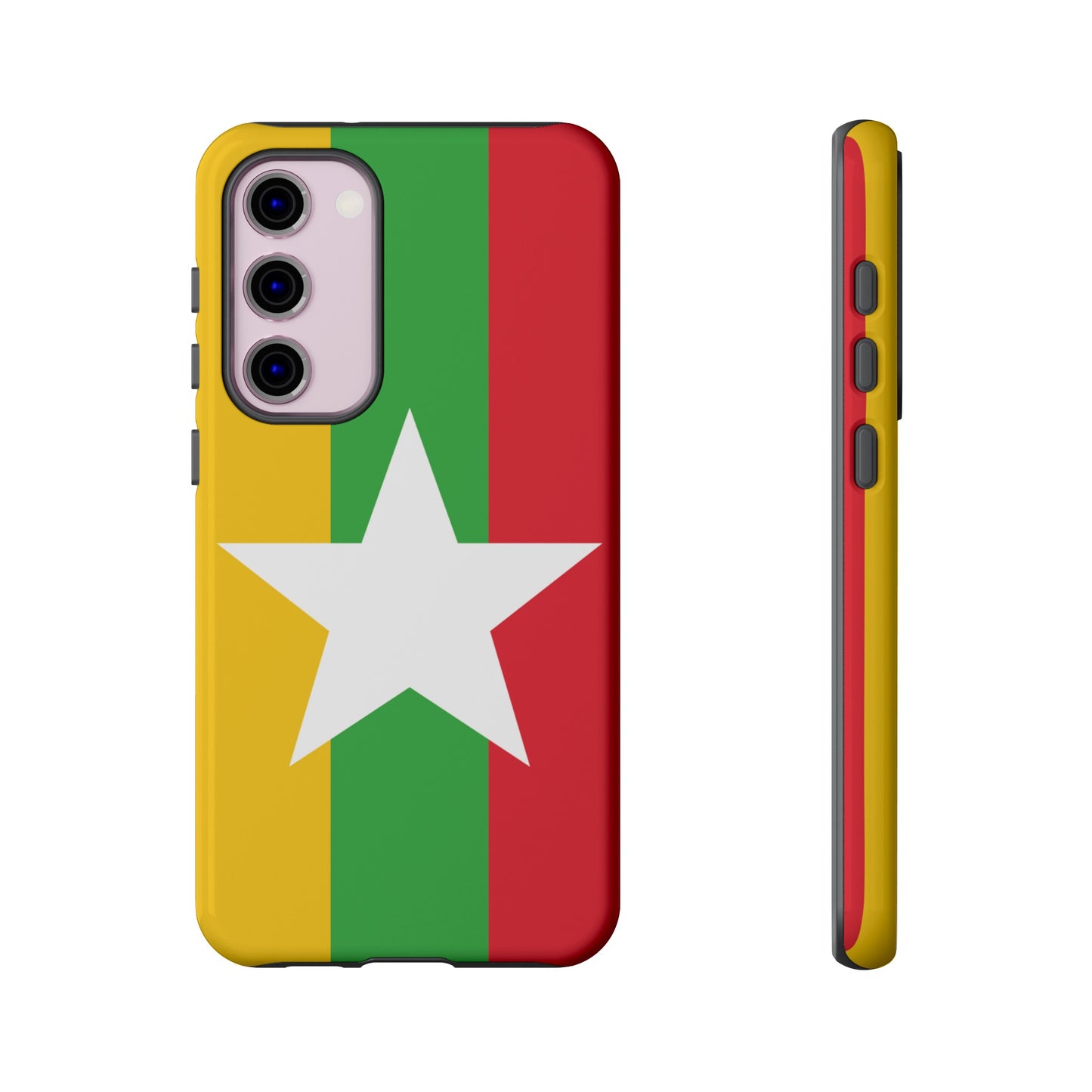 Myanmar Flag Phone Case | iPhone 15 Plus/ Pro, 14, 13, 12| Google Pixel 7, Pro, 5| Samsung Galaxy S23 All Major Phone Models