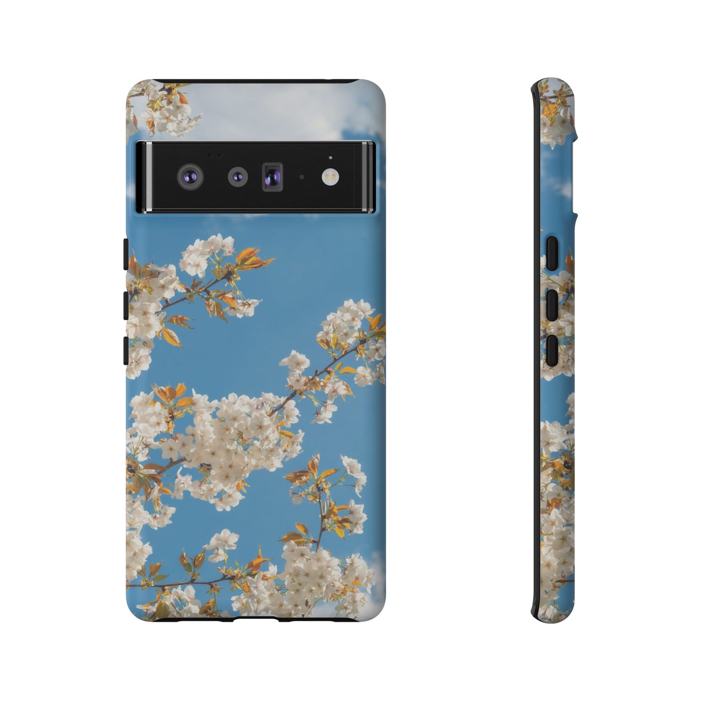 White Blossom Wallpaper Phone Case | iPhone 15 Plus/ Pro, 14, 13, 12| Google Pixel 7, Pro, 5| Samsung Galaxy S23 All Major Phone Models