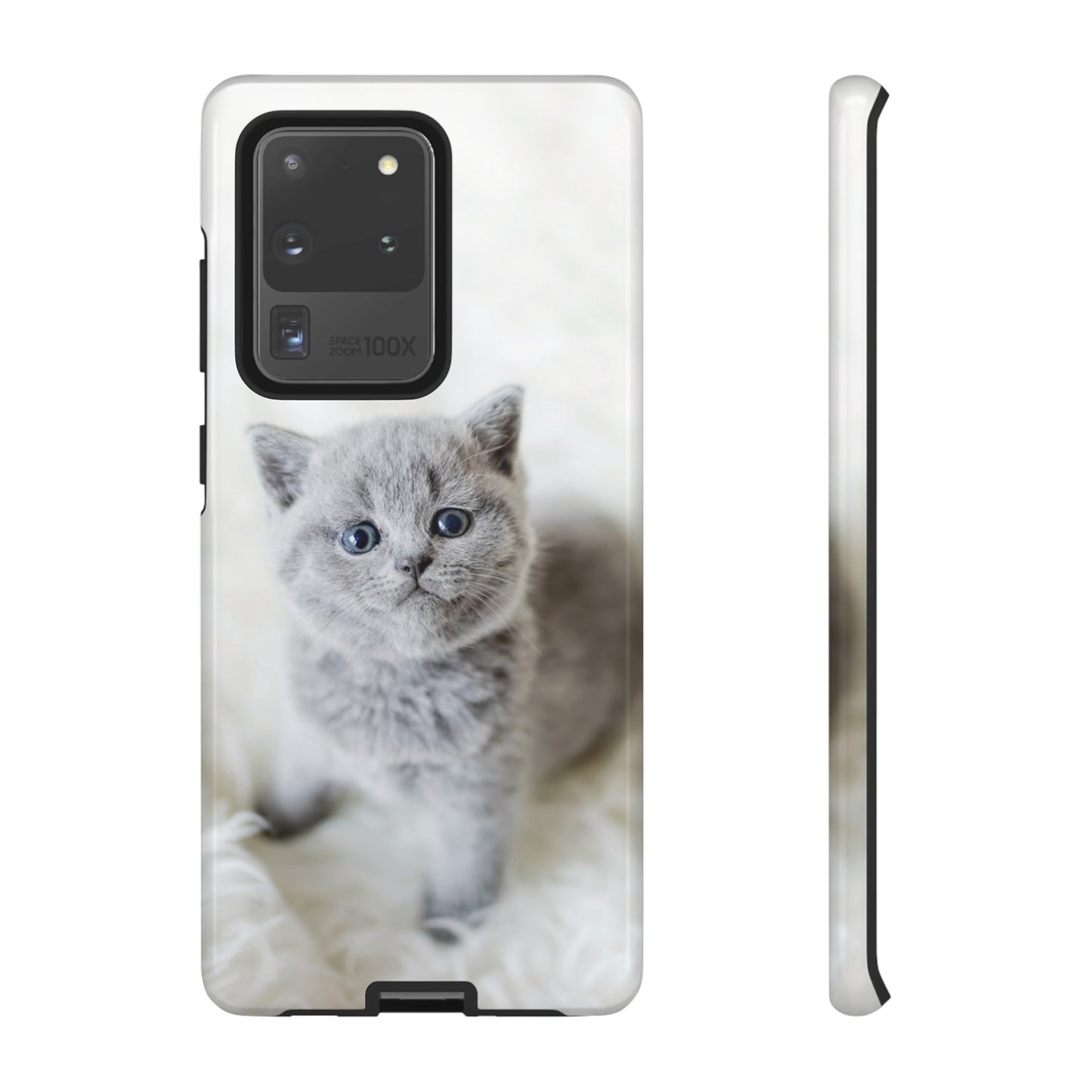 Grey Kitten Wallpaper Phone Case | iPhone 15 Plus/ Pro, 14, 13, 12| Google Pixel 7, Pro, 5| Samsung Galaxy S23 All Major Phone Models