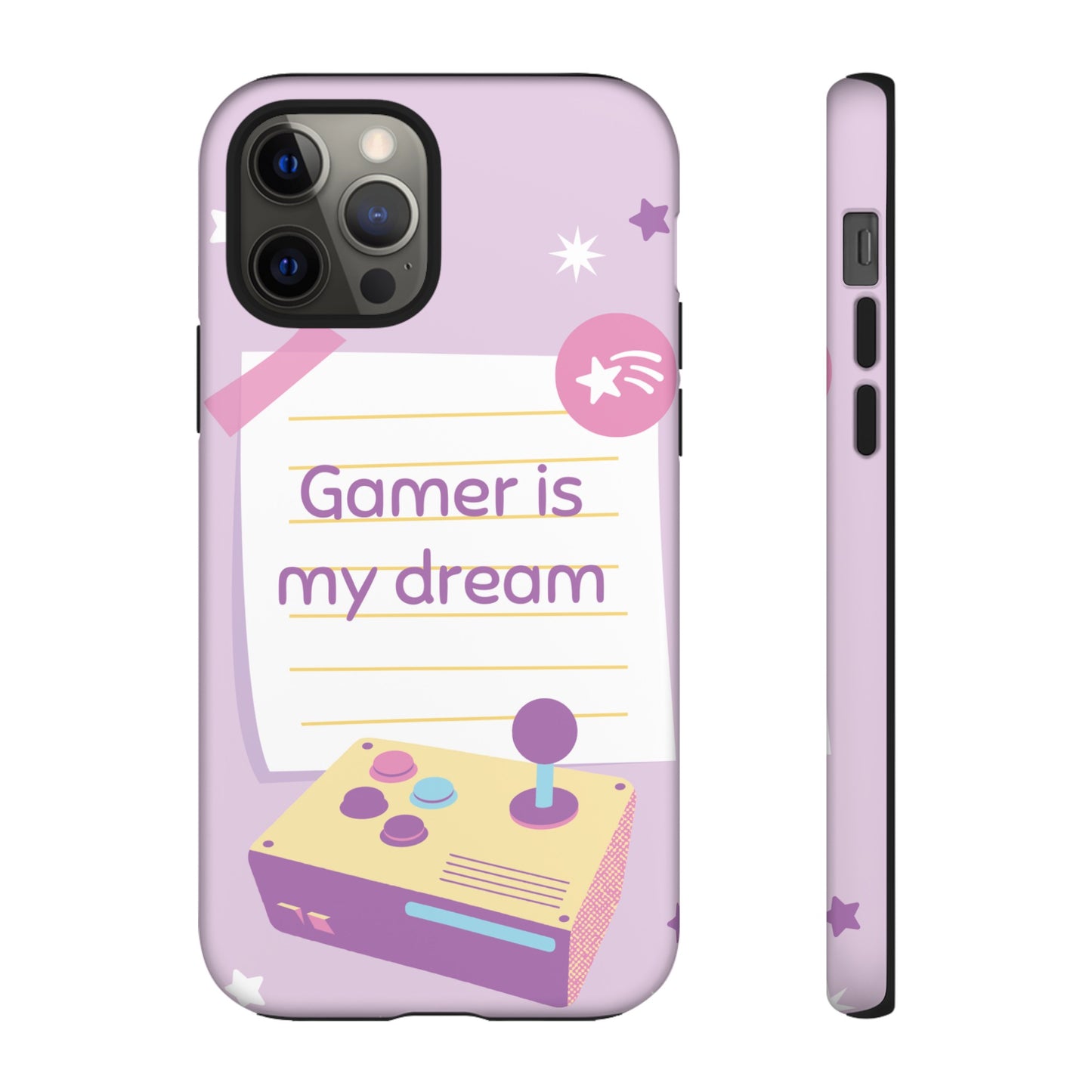 Gamer Is My Dream Job Wallpaper Phone Case | iPhone 15 Plus/ Pro, 14, 13, 12| Google Pixel 7, Pro, 5| Samsung Galaxy S23 All Major Phone Models