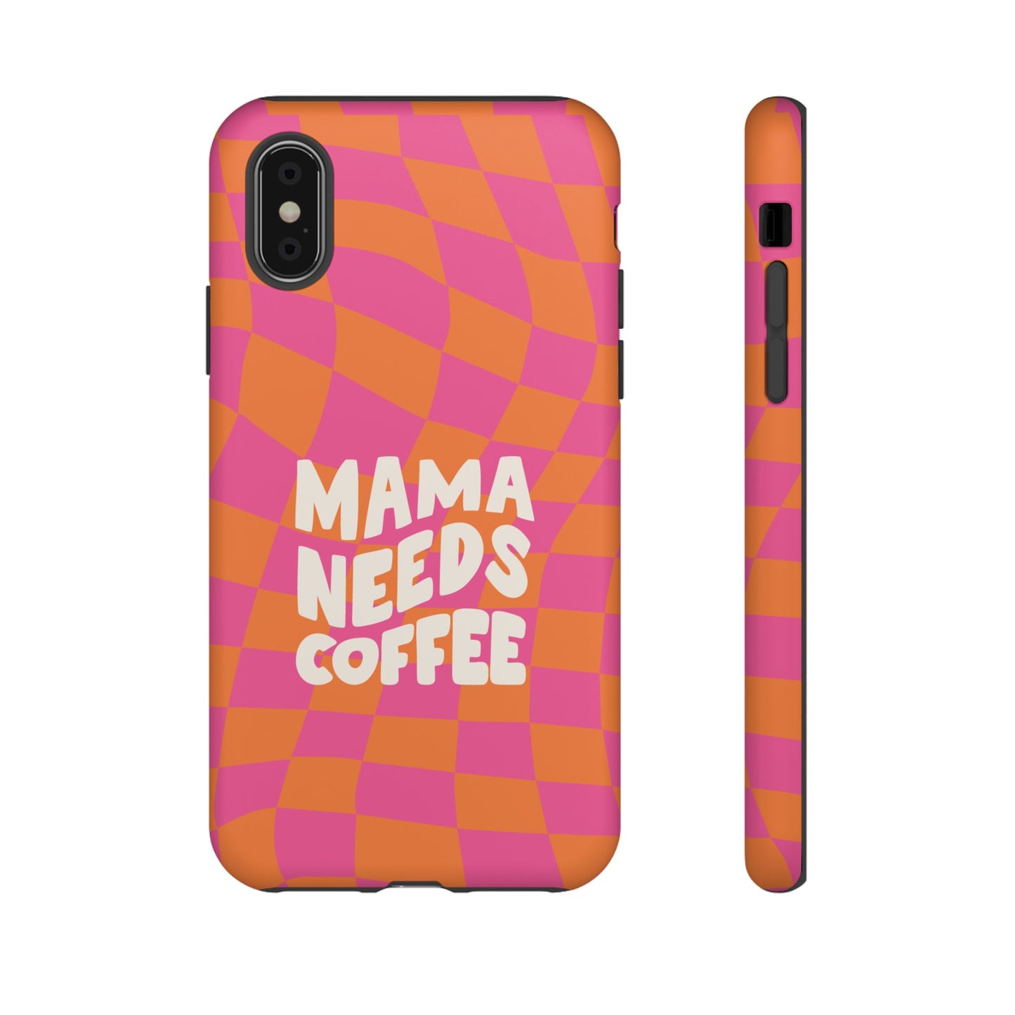 Mama Needs Coffee Wallpaper Phone Case | iPhone 15 Plus/ Pro, 14, 13, 12| Google Pixel 7, Pro, 5| Samsung Galaxy S23 All Major Phone Models