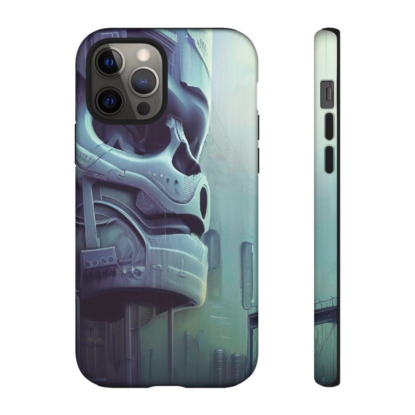 Sci-Fi Skull Wallpaper Phone Case | iPhone 15 Plus/ Pro, 14, 13, 12| Google Pixel 7, Pro, 5| Samsung Galaxy S23 All Major Phone Models