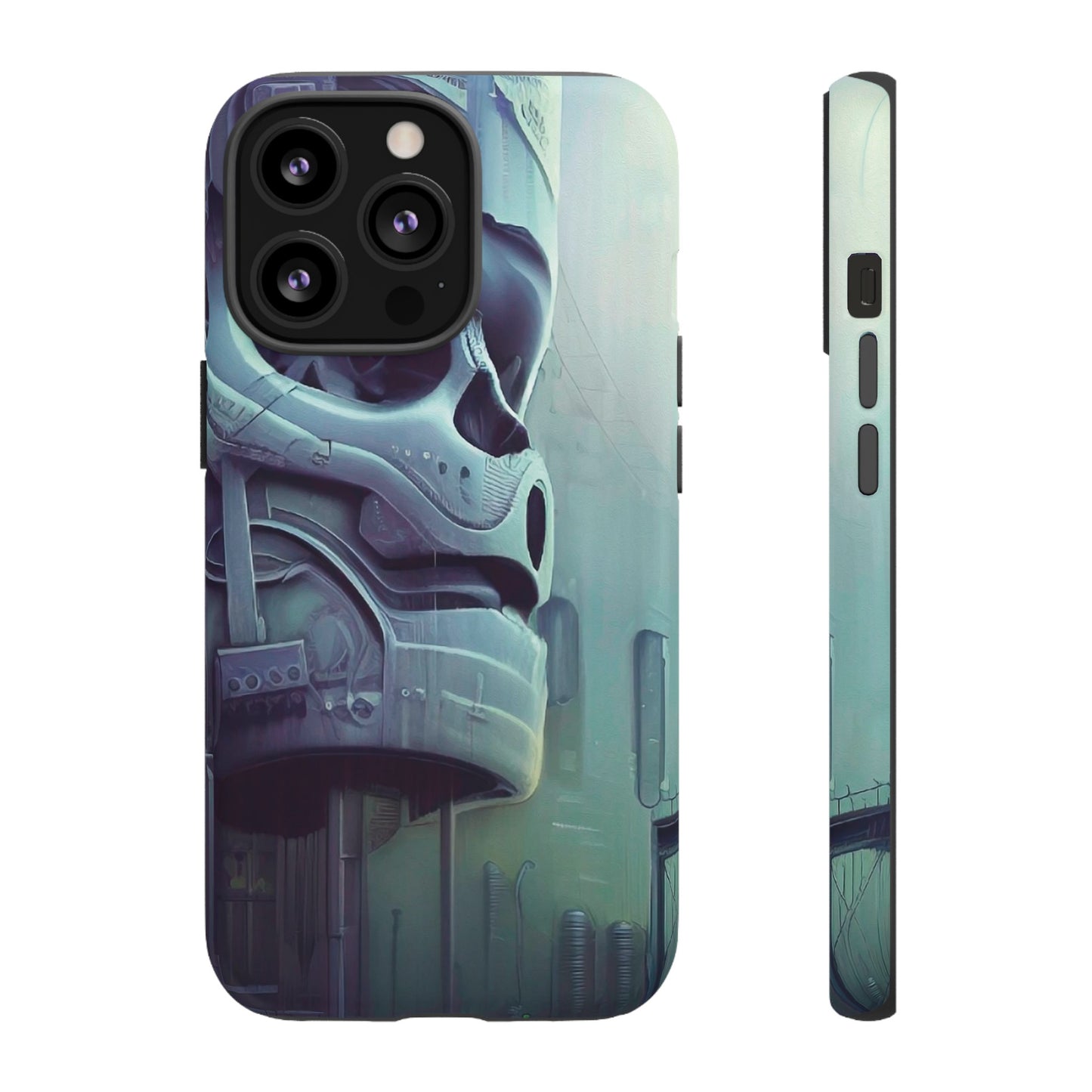 Sci-Fi Skull Wallpaper Phone Case | iPhone 15 Plus/ Pro, 14, 13, 12| Google Pixel 7, Pro, 5| Samsung Galaxy S23 All Major Phone Models