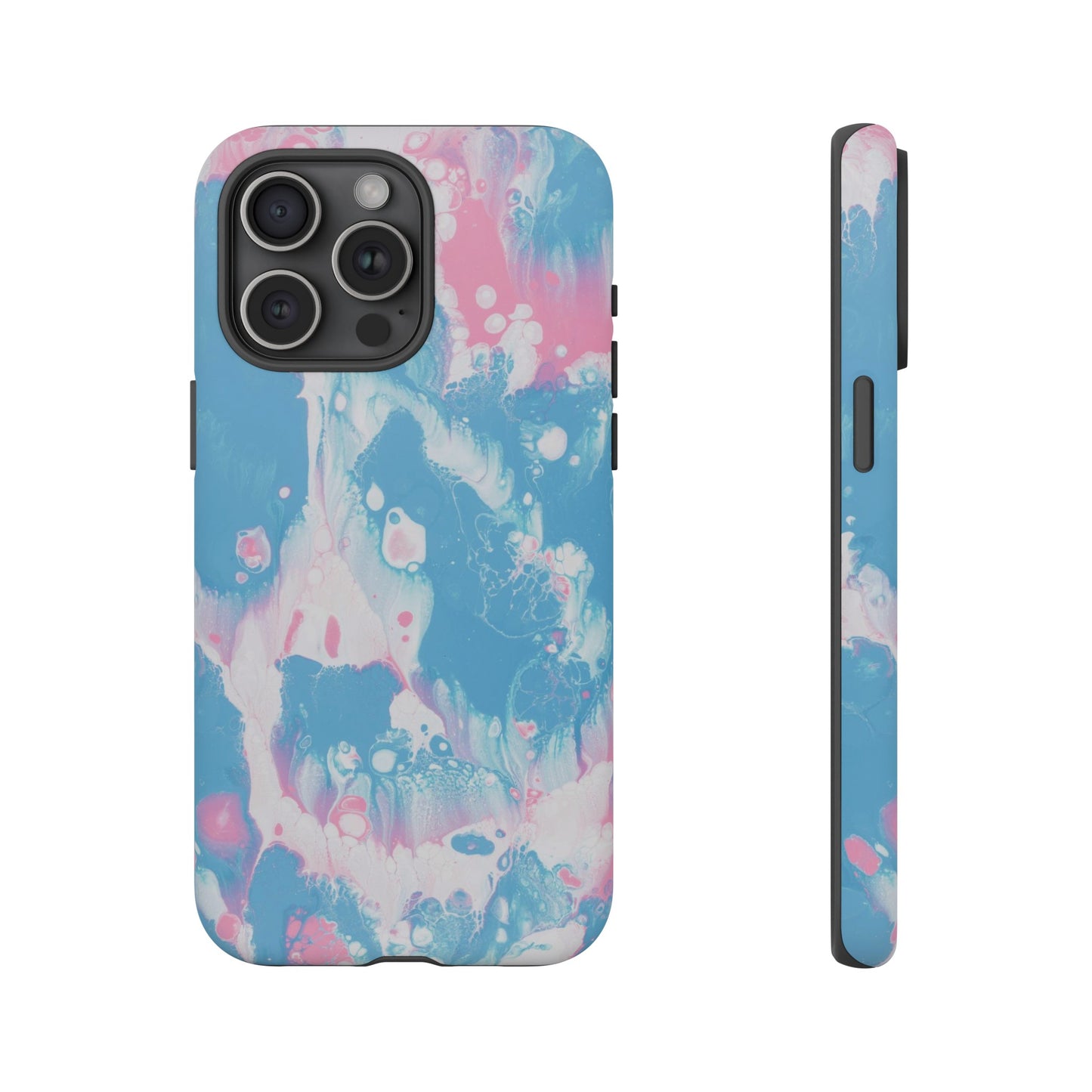 Baby Pink & Blue Resin Inspired Phone Case |iPhone 15 Plus/ Pro, 14, 13, 12|Google Pixel 7, Pro, 5|Samsung Galaxy S23 All Major Phone Models